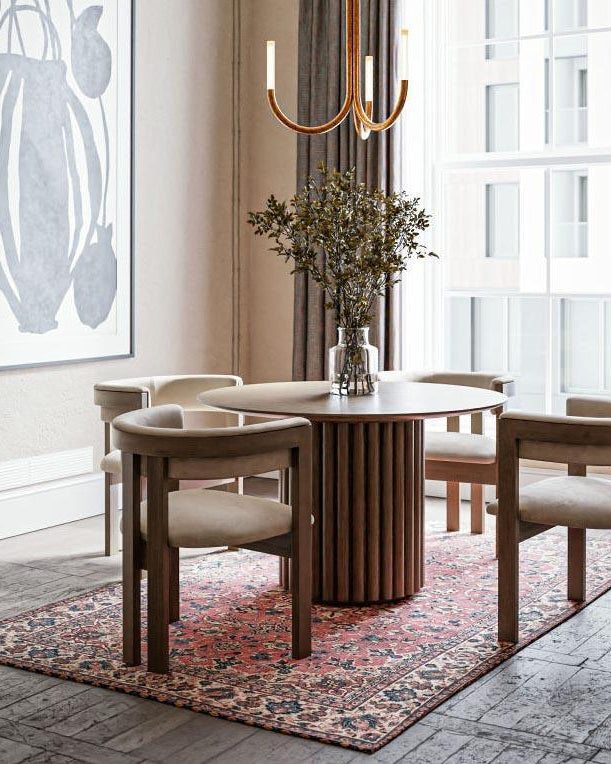 Elenor Pedestal Table designed by Kathleen Anderson for Canal Dover
