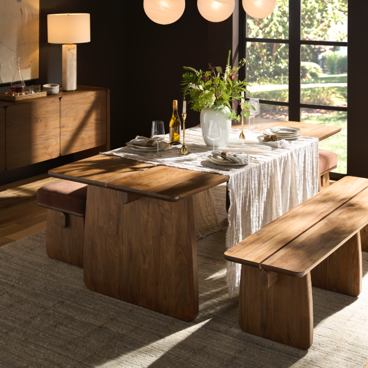 Ethnicraft Circle Round Table in Natural Oak.