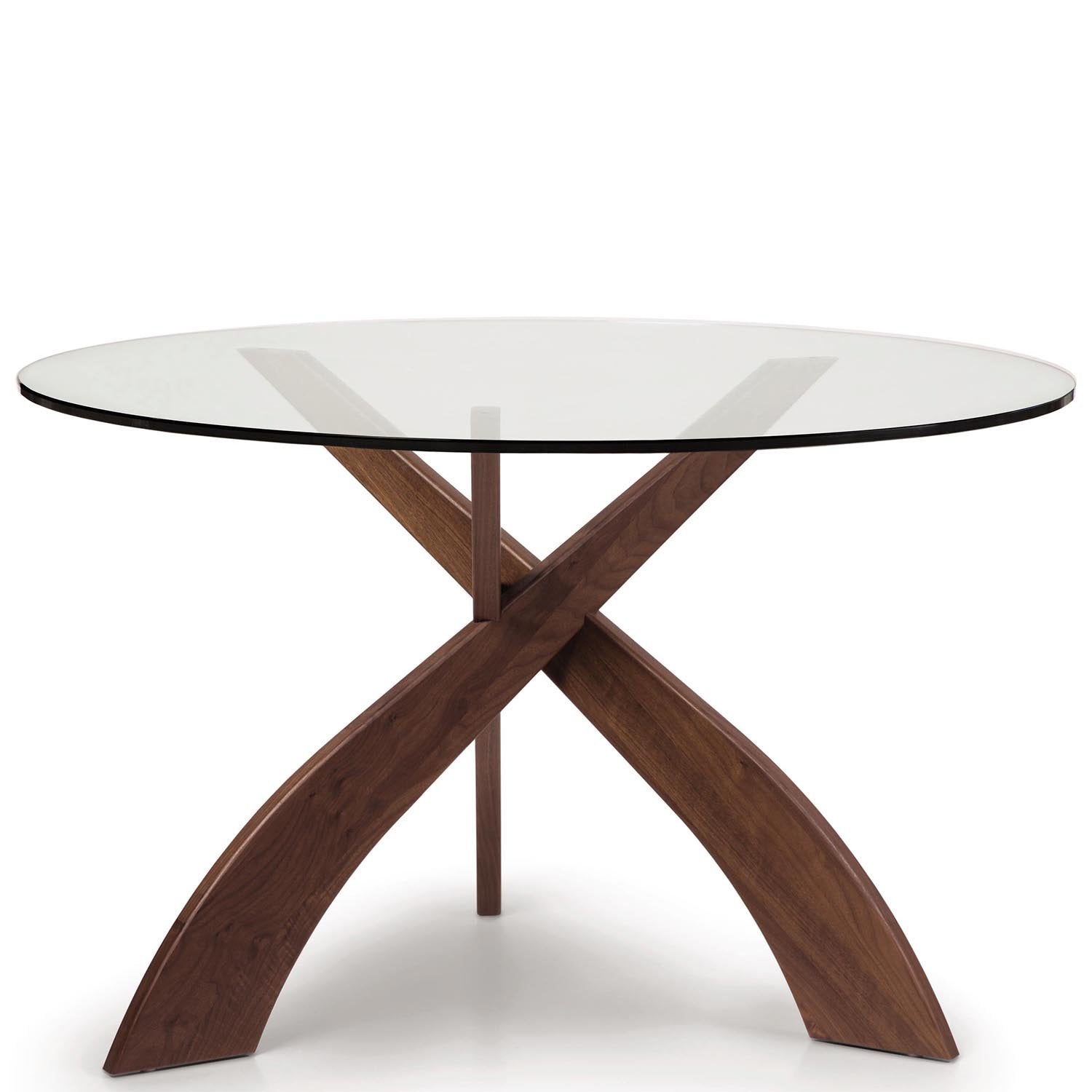 Entwine 48" Round Glass Top Table - Urban Natural Home Furnishings. Dining Table, Copeland