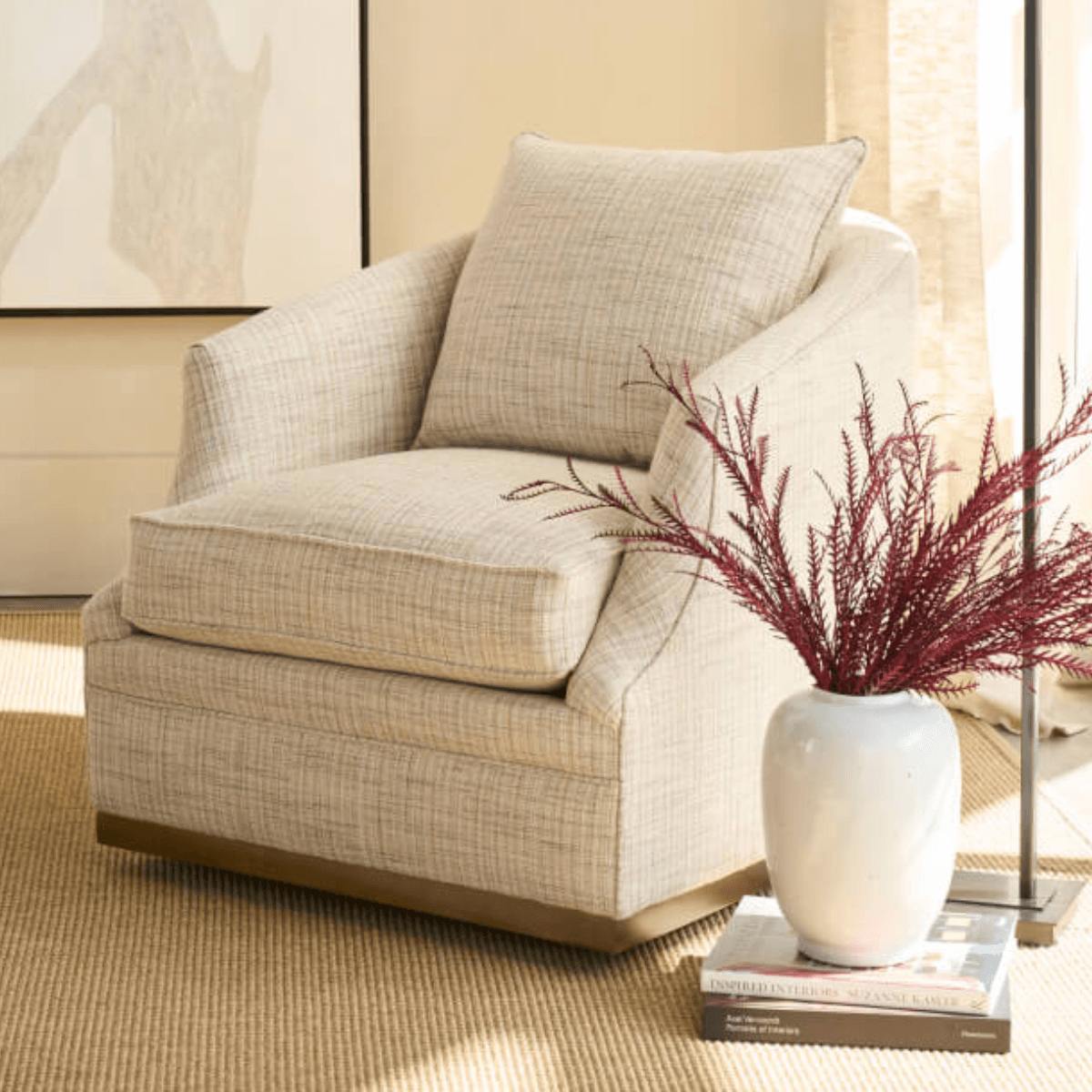 Emmerson Swivel Chair Quick Ship Rowe Urban Natural Home