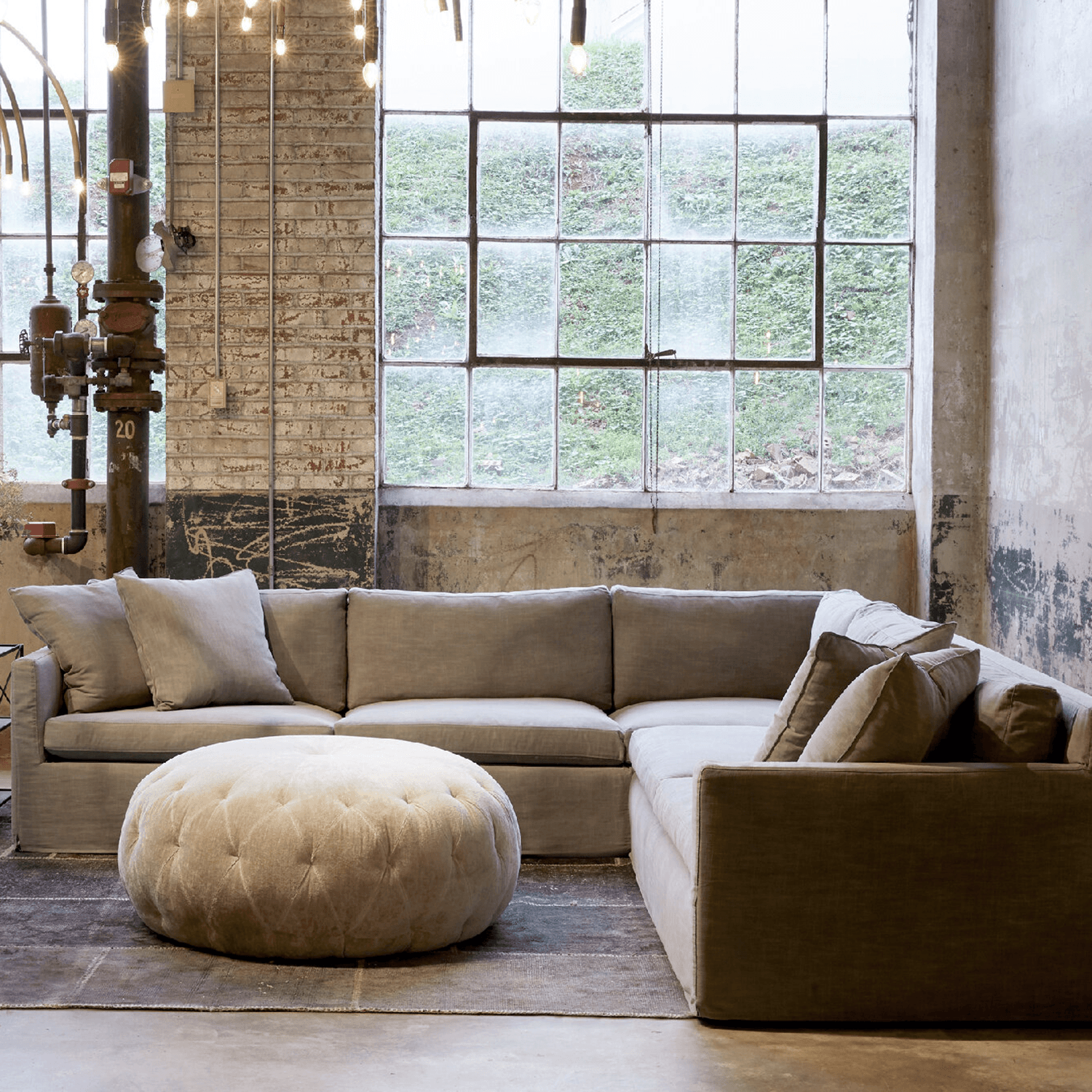 Louis Two Arm Sectional - Urban Natural Home Furnishings