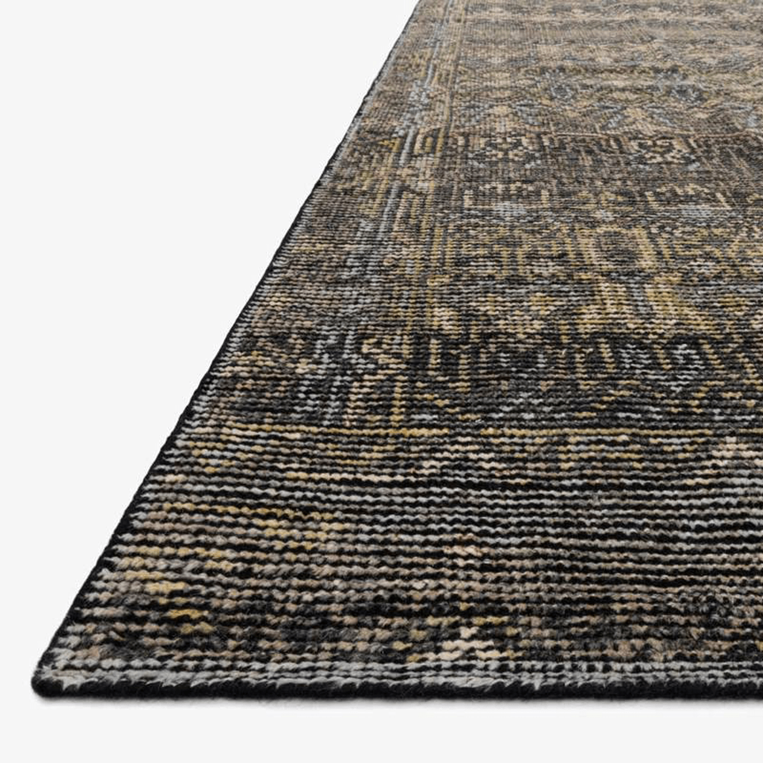 Amara Hand Knotted Rug in Charcoal/Lagoon - Urban Natural Home Furnishings