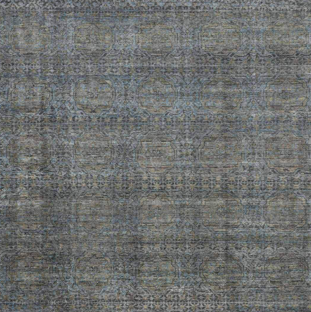 Amara Hand Knotted Area Rug in Blue/Gold Sample - Urban Natural Home Furnishings