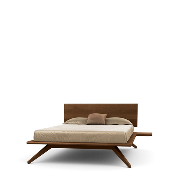 Astrid Bed with Single Panel Headboard in Cherry - Urban Natural Home Furnishings