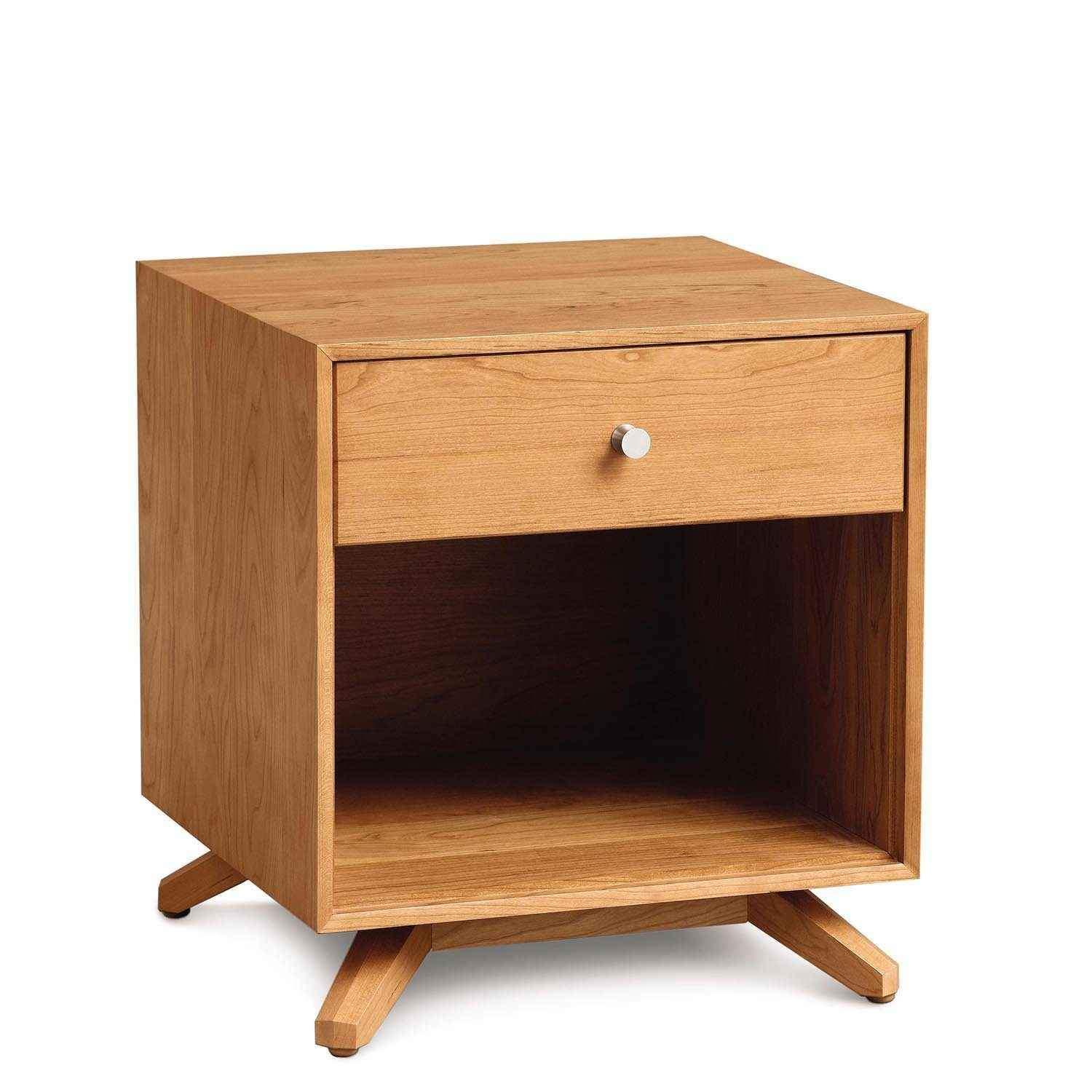 Astrid One-Drawer Nightstand in Cherry - Urban Natural Home Furnishings. Nightstands, Copeland