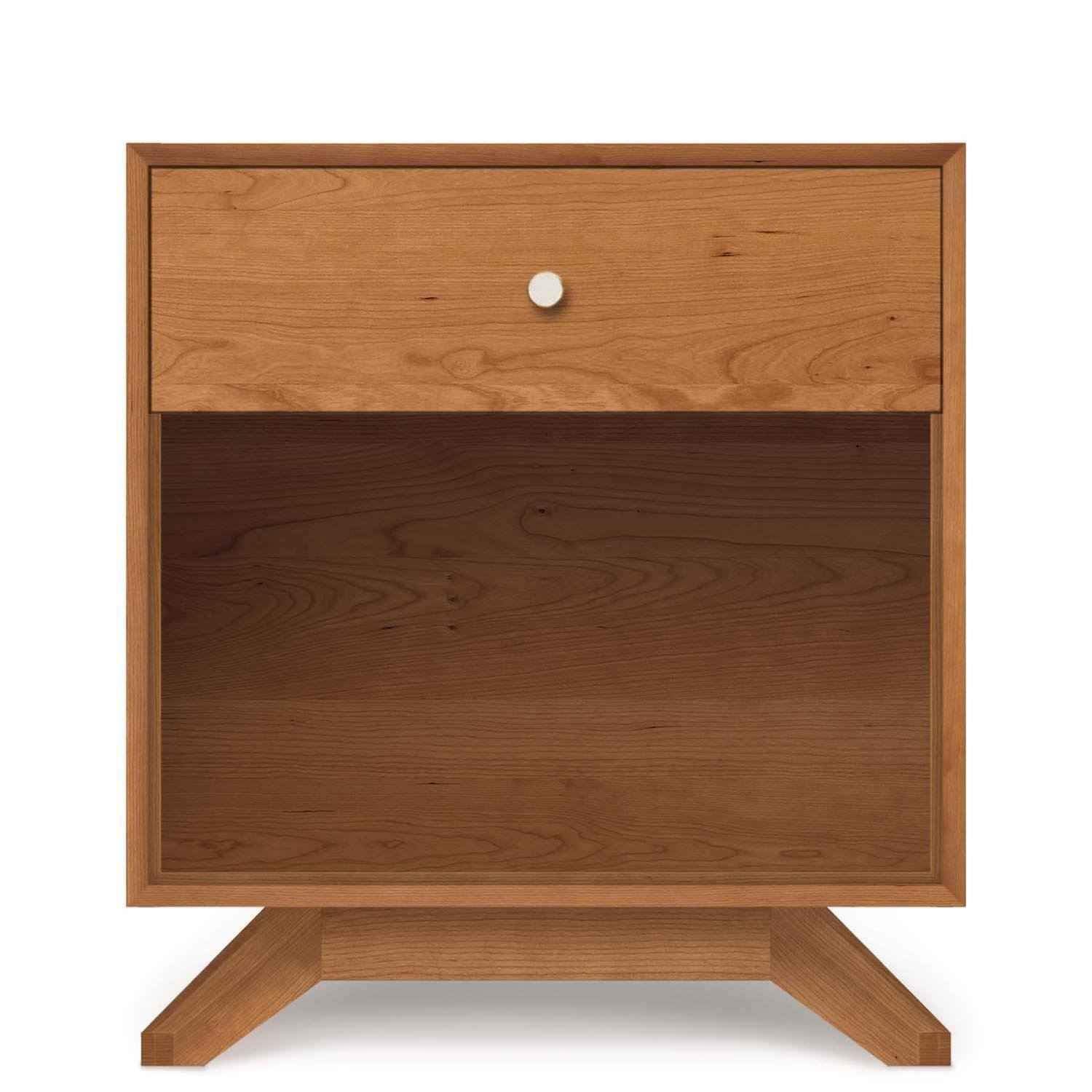 Astrid One-Drawer Nightstand in Cherry - Urban Natural Home Furnishings. Nightstands, Copeland