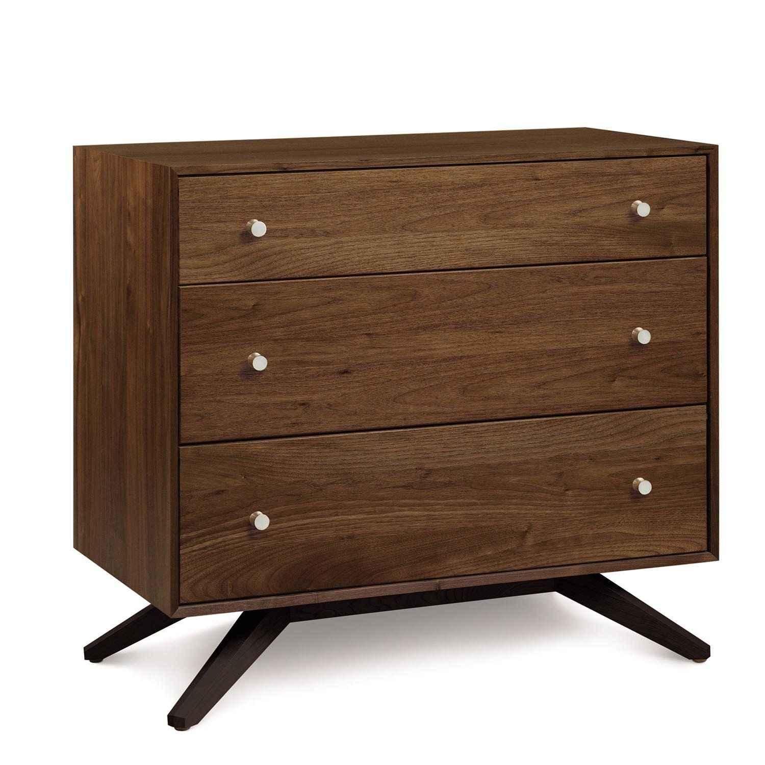 Astrid 3 Drawer Dresser in Walnut with Dark Chocolate Legs - Urban Natural Home Furnishings. Dressers & Armoires, Copeland