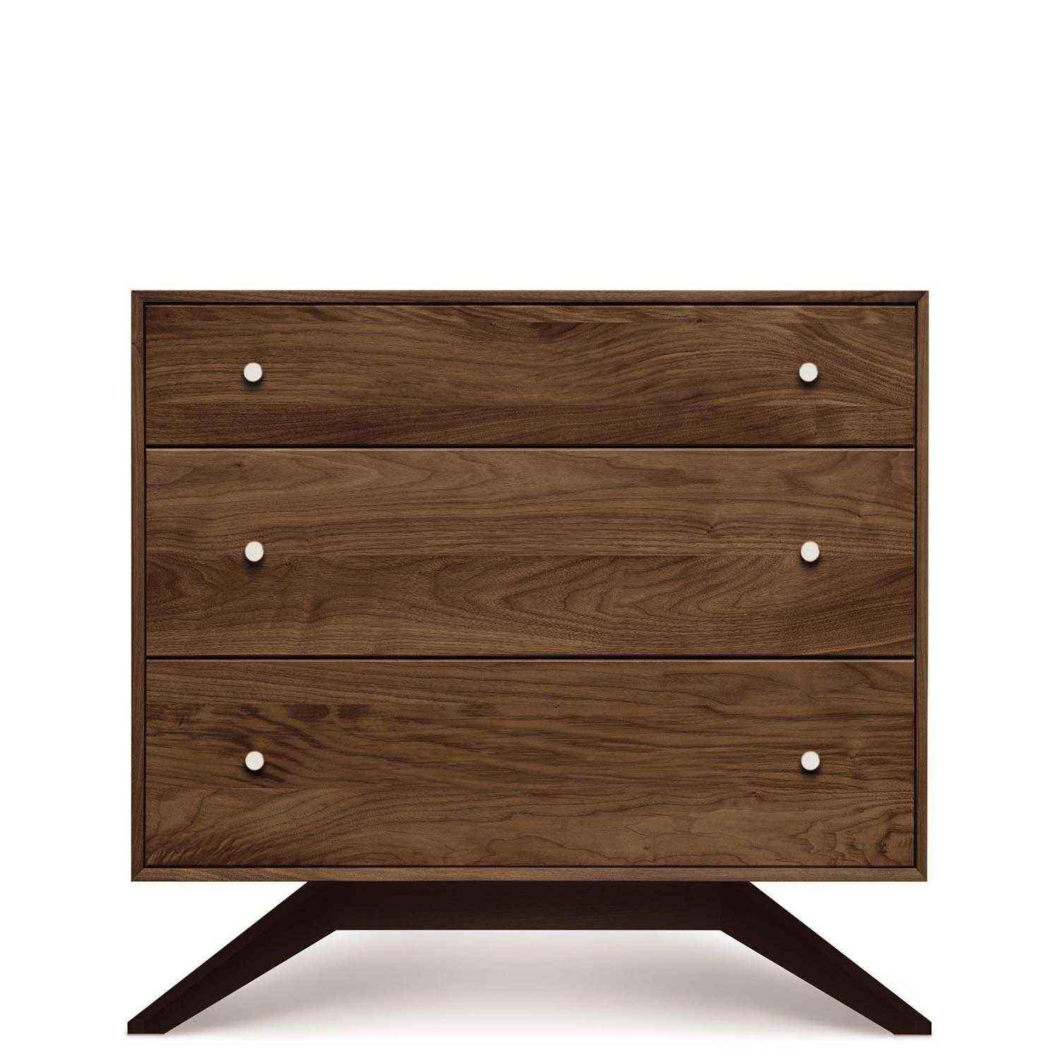 Astrid 3 Drawer Dresser in Walnut with Dark Chocolate Legs - Urban Natural Home Furnishings. Dressers & Armoires, Copeland