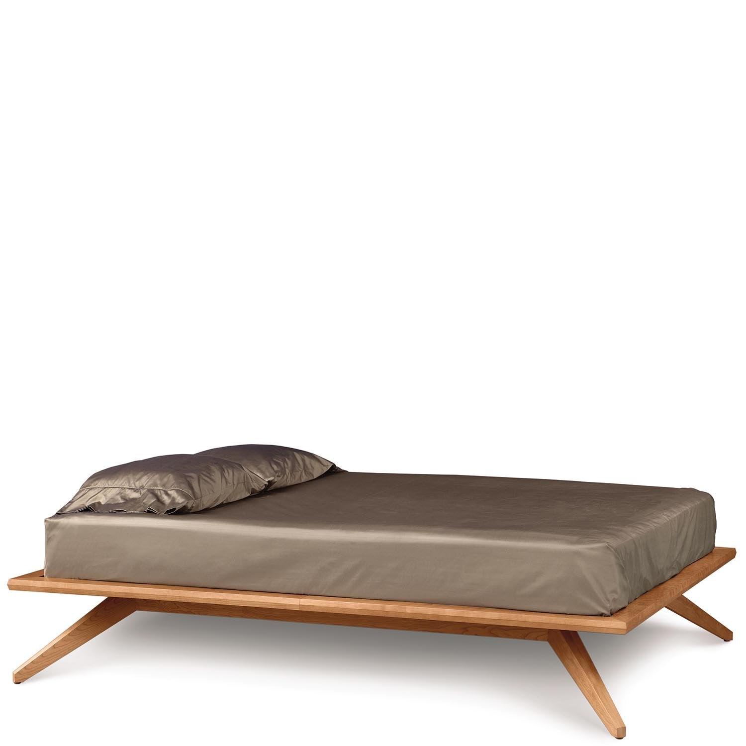 Astrid Bed without Headboard Panel in Cherry - Urban Natural Home Furnishings. Solid Wood Bed, Copeland