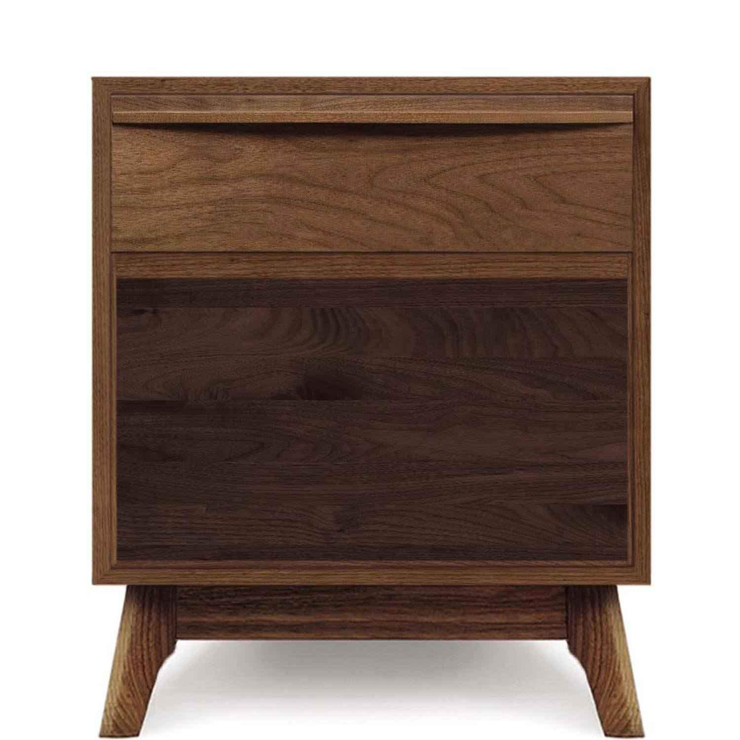 Catalina One-Drawer Nighstand / End Table in Walnut - Urban Natural Home Furnishings. Nightstands, Copeland