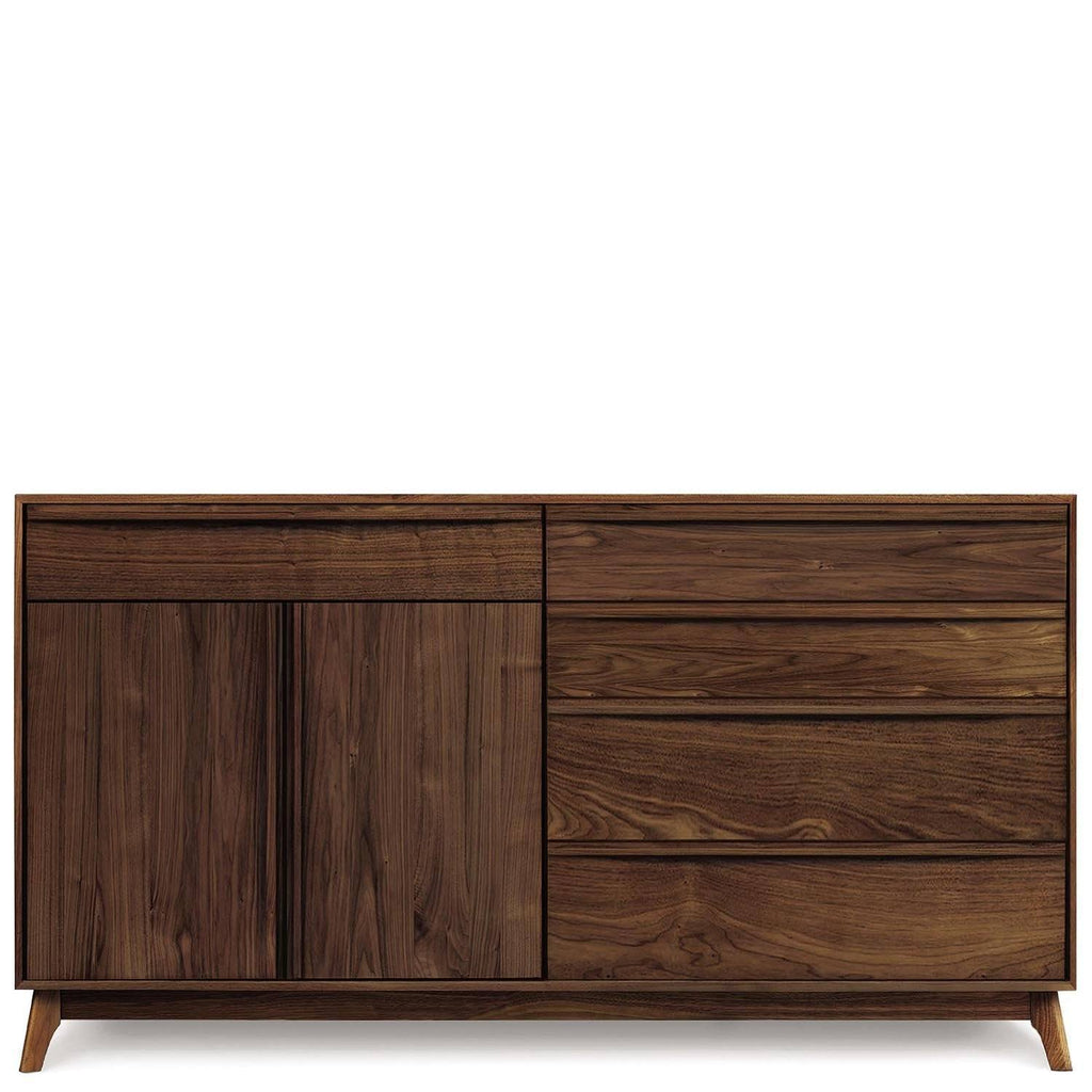Catalina buffet (4 Drawers on right, 1 Drawer over two doors on left) in Walnut - Urban Natural Home Furnishings.  Dressers & Armoires, Copeland