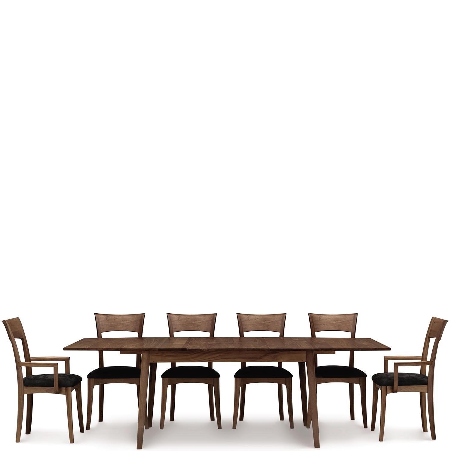 Catalina Four Leg Extension Table in Walnut - Urban Natural Home Furnishings. Dining Table, Copeland