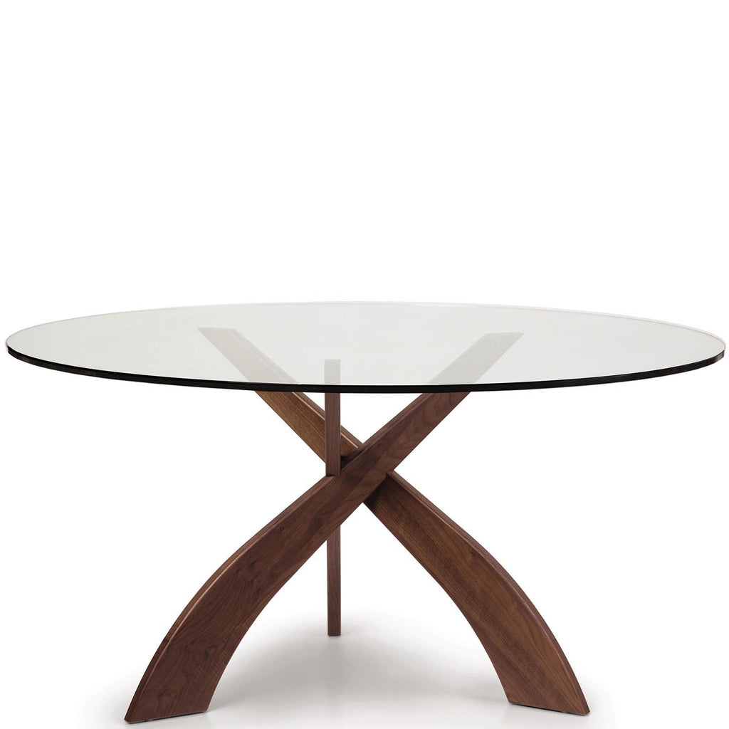 Entwine 60" Round Glass Top Table - Urban Natural Home Furnishings.  Dining Table, Copeland