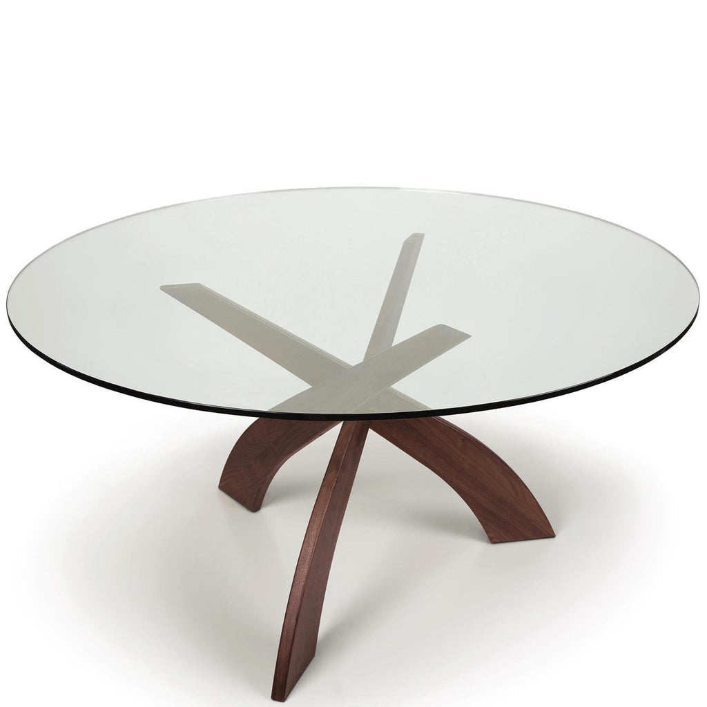 Entwine 60" Round Glass Top Table - Urban Natural Home Furnishings.  Dining Table, Copeland