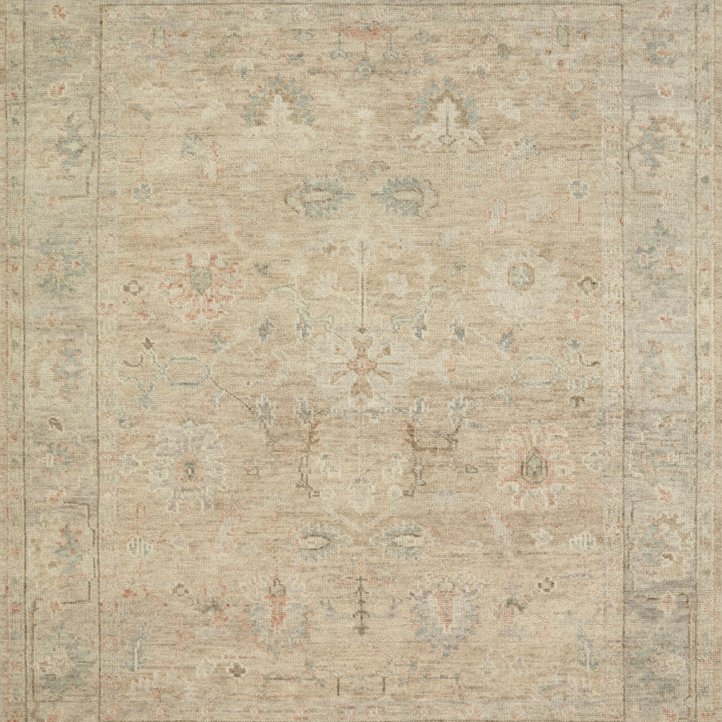 Helena Hand Knotted Area Rug in Beige/Multi Sample - Urban Natural Home Furnishings