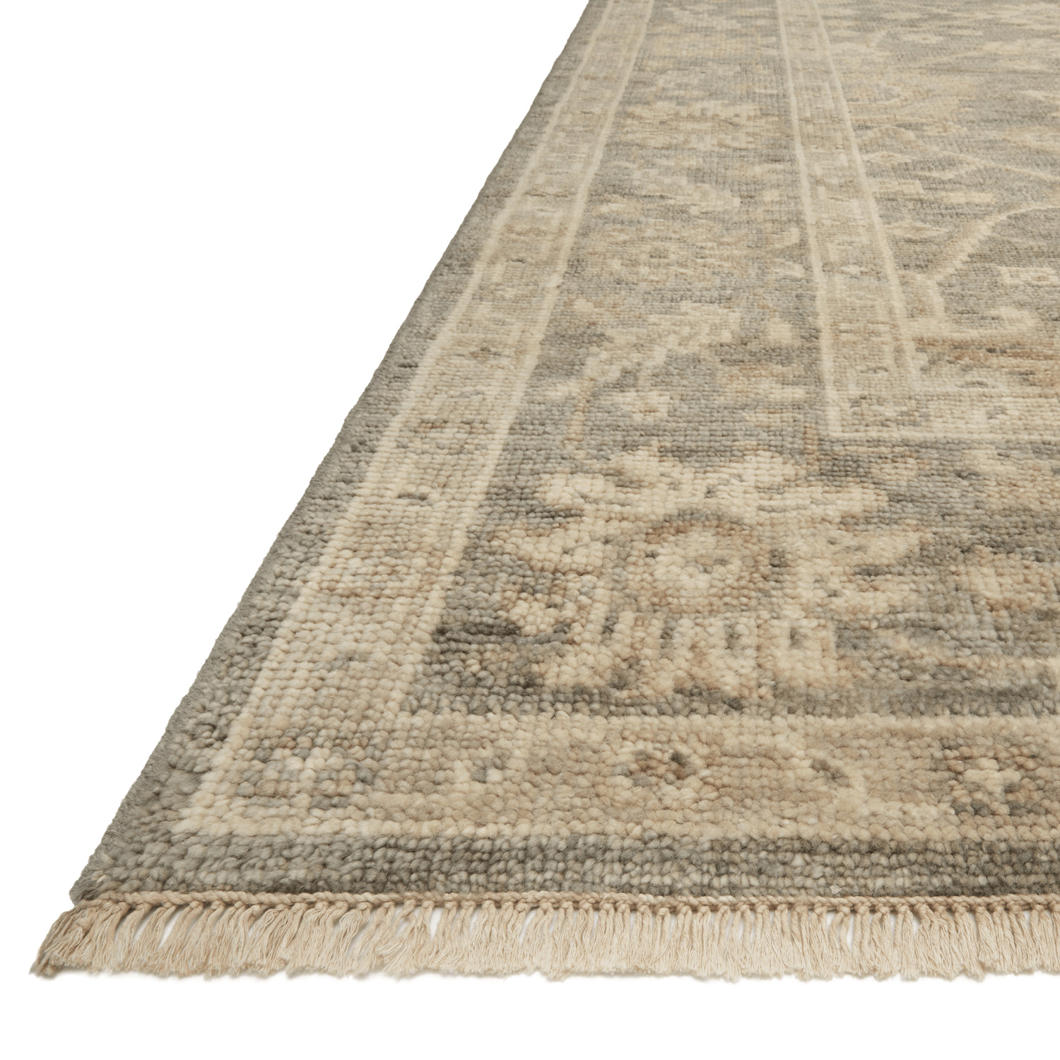 Helena Hand Knotted Rug in Silver/Ivory - Urban Natural Home Furnishings