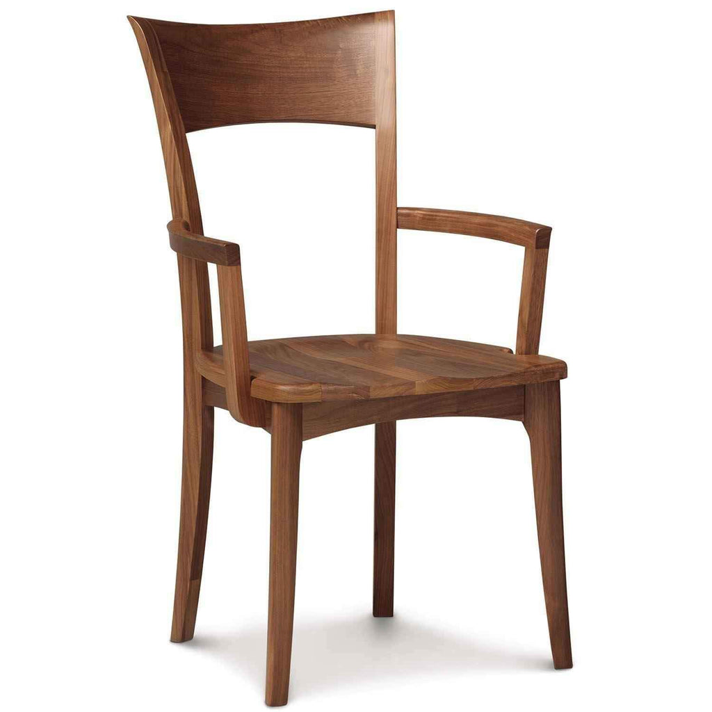 Ingrid Armchair in Walnut with Wood Seat - Urban Natural Home Furnishings.  Dining Chair, Copeland