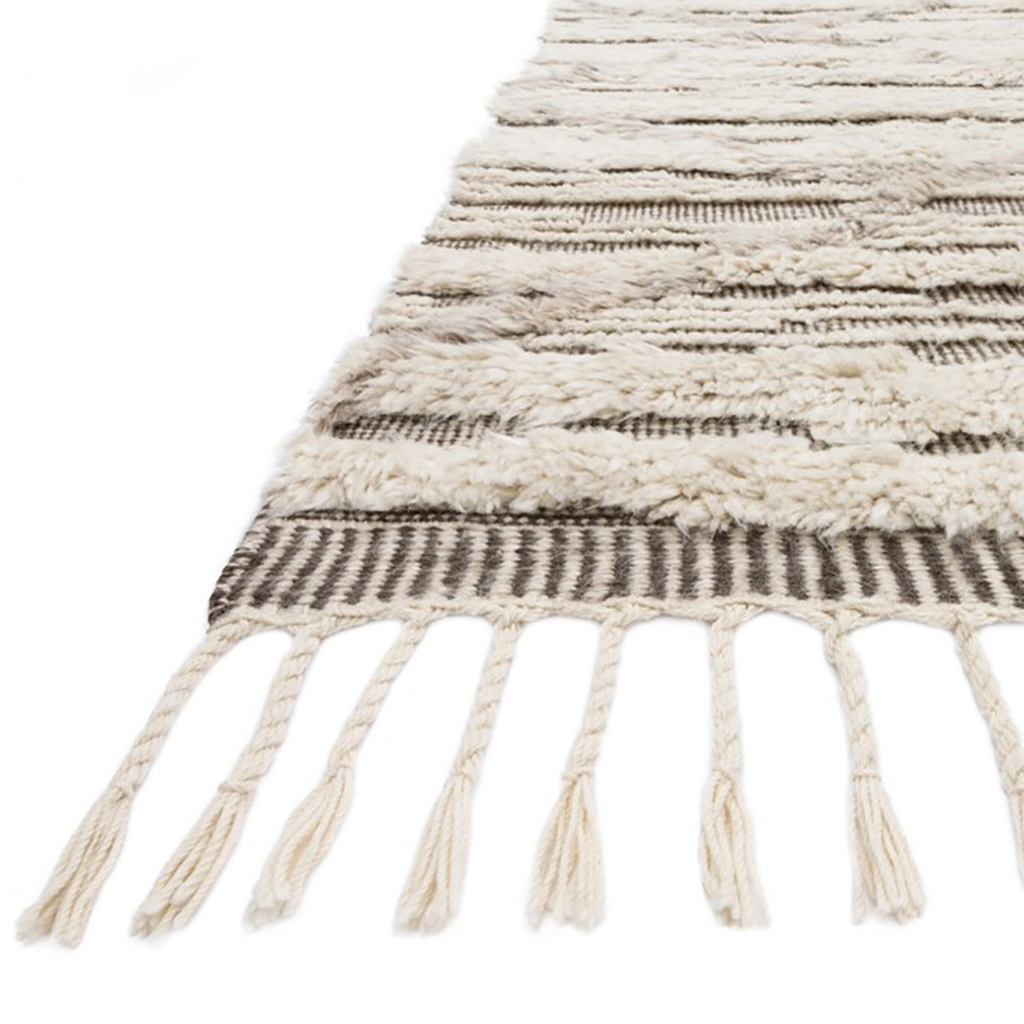 Khalid Hand Knotted Area Rug in Ivory / Taupe by Loloi