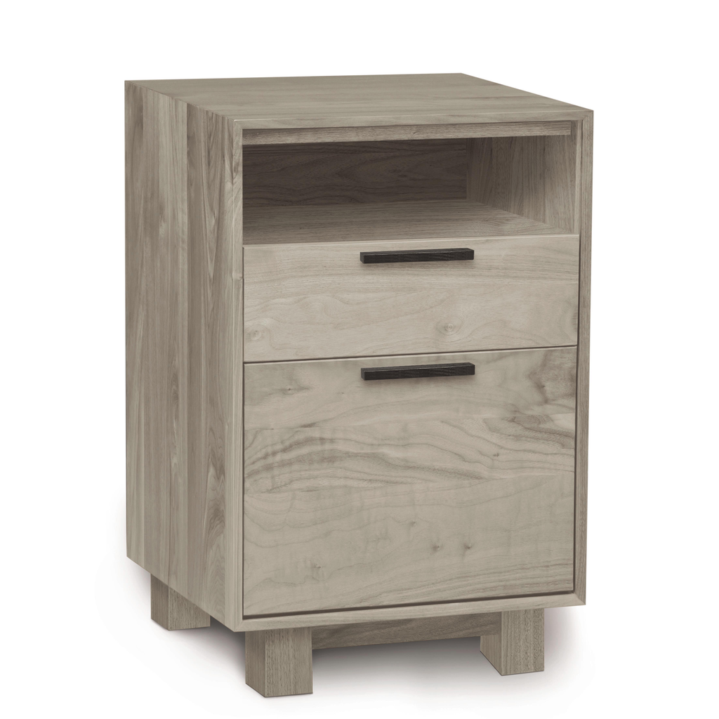 Linear Narrow File Cabinet with Cubby in Ash - Urban Natural Home Furnishings