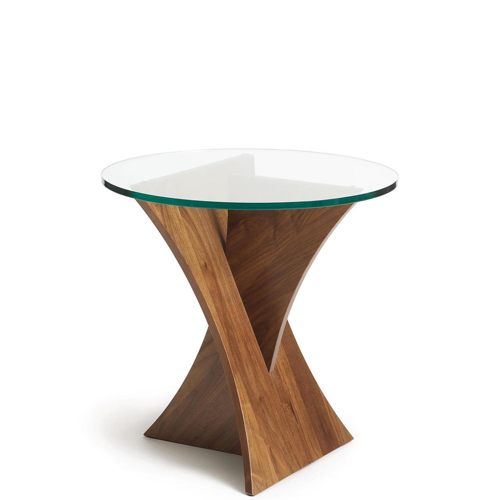 Planes Round End Table Walnut - Urban Natural Home Furnishings.  Nightstands, Copeland