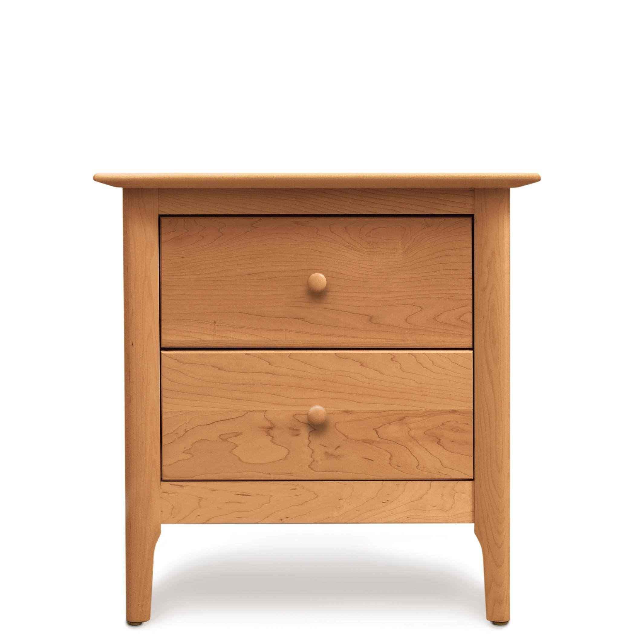 Sarah Two Drawer Nightstand in Cherry - Urban Natural Home Furnishings. Nightstands, Copeland