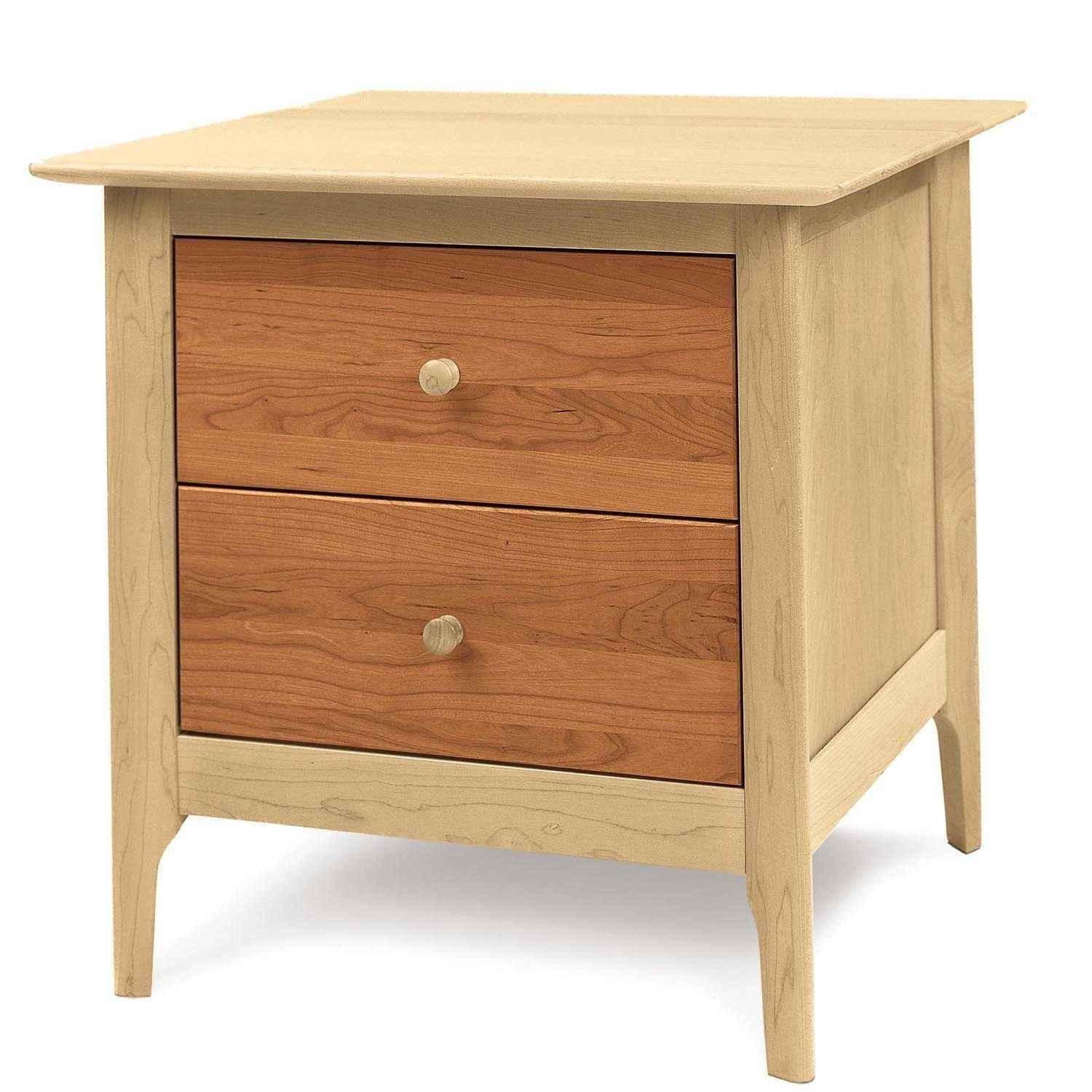 Sarah Two Drawer Nightstand in Maple/Cherry - Urban Natural Home Furnishings. Nightstands, Copeland