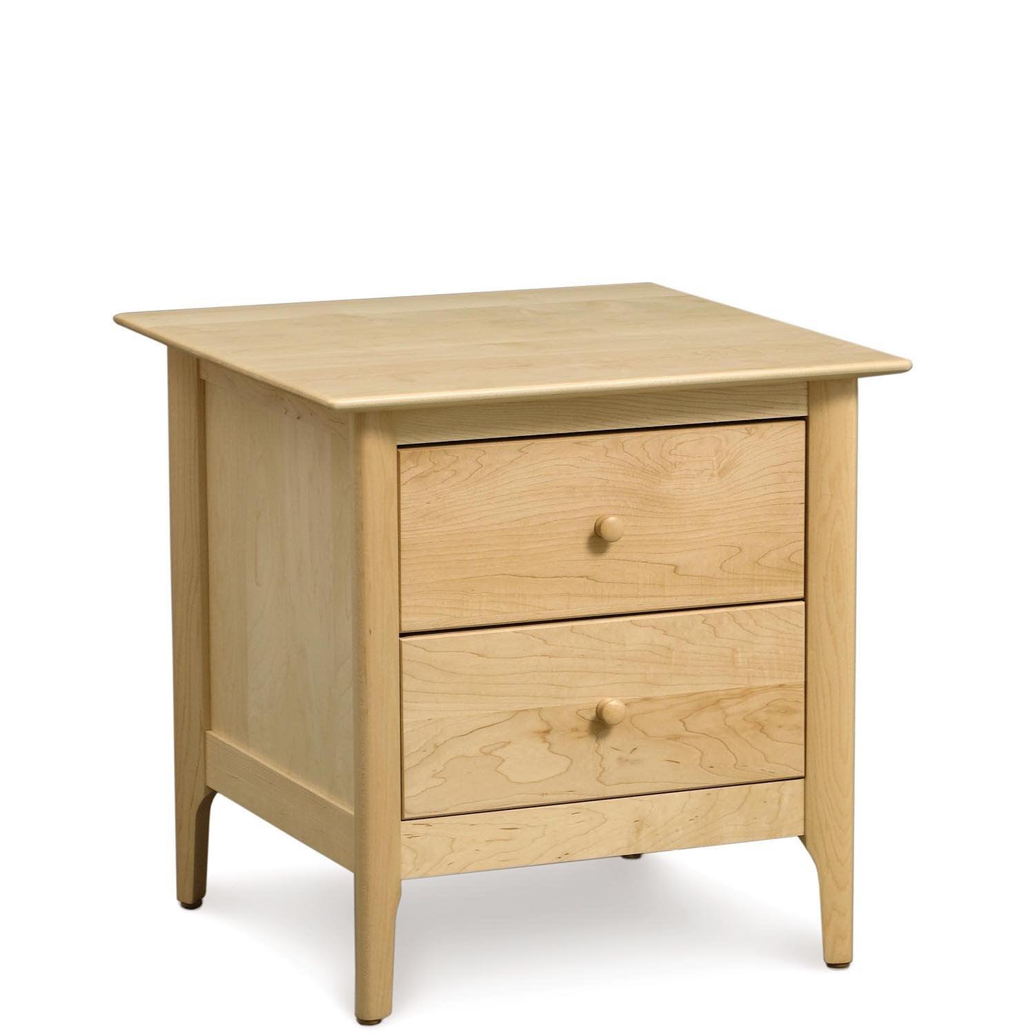 Sarah Two Drawer Nightstand in Maple - Urban Natural Home Furnishings. Nightstands, Copeland