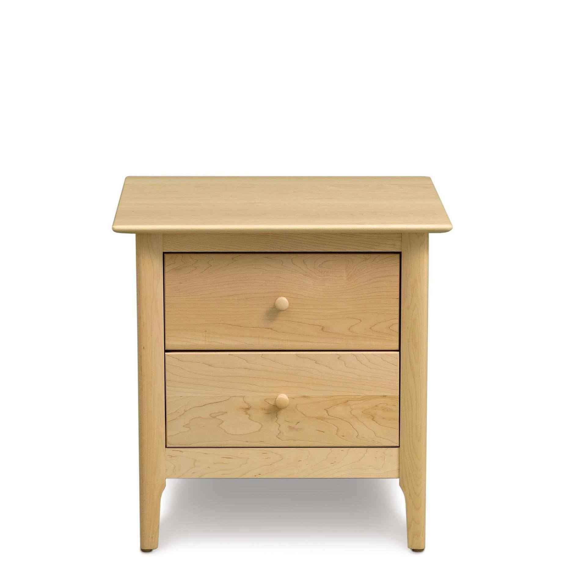 Sarah Two Drawer Nightstand in Maple - Urban Natural Home Furnishings. Nightstands, Copeland