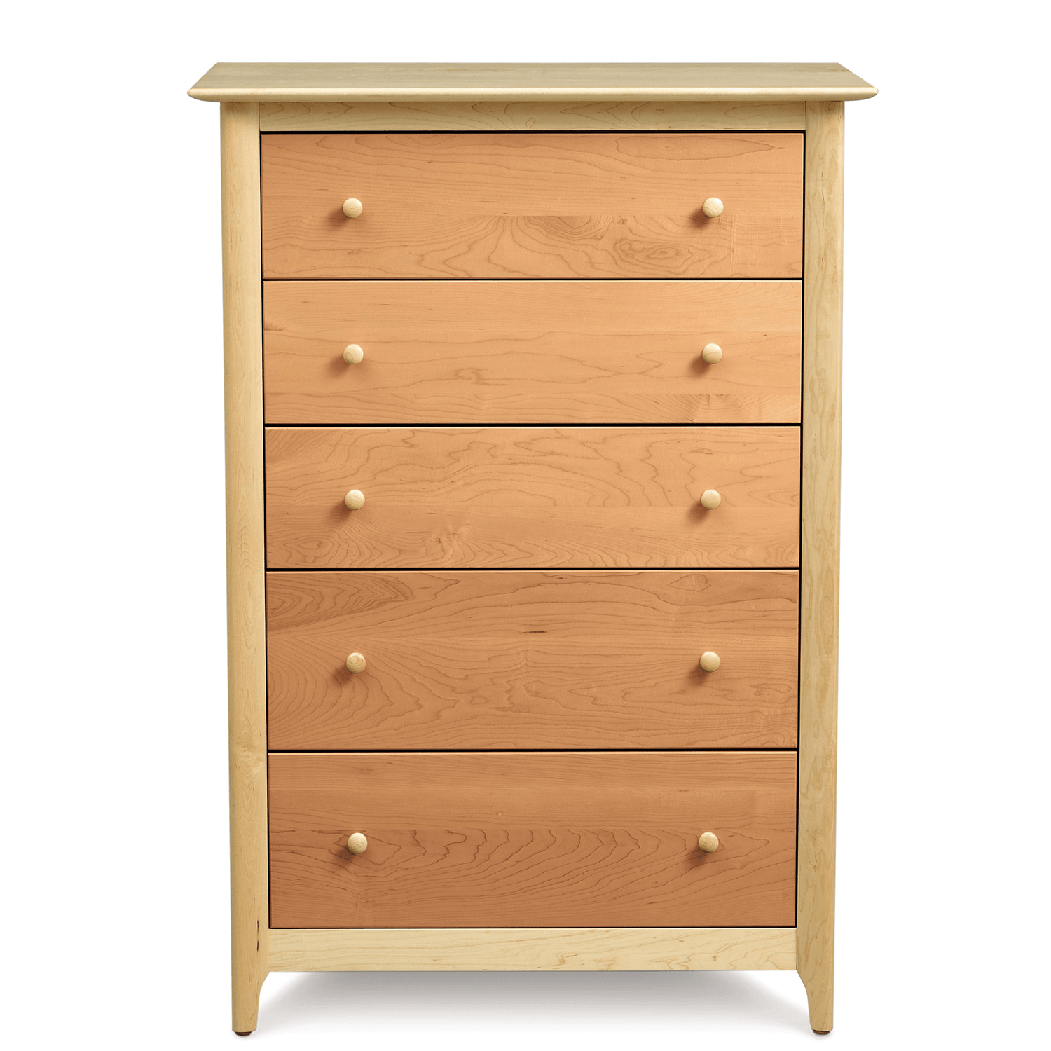 Sarah Five Drawer Dresser in Maple/Cherry - Urban Natural Home Furnishings