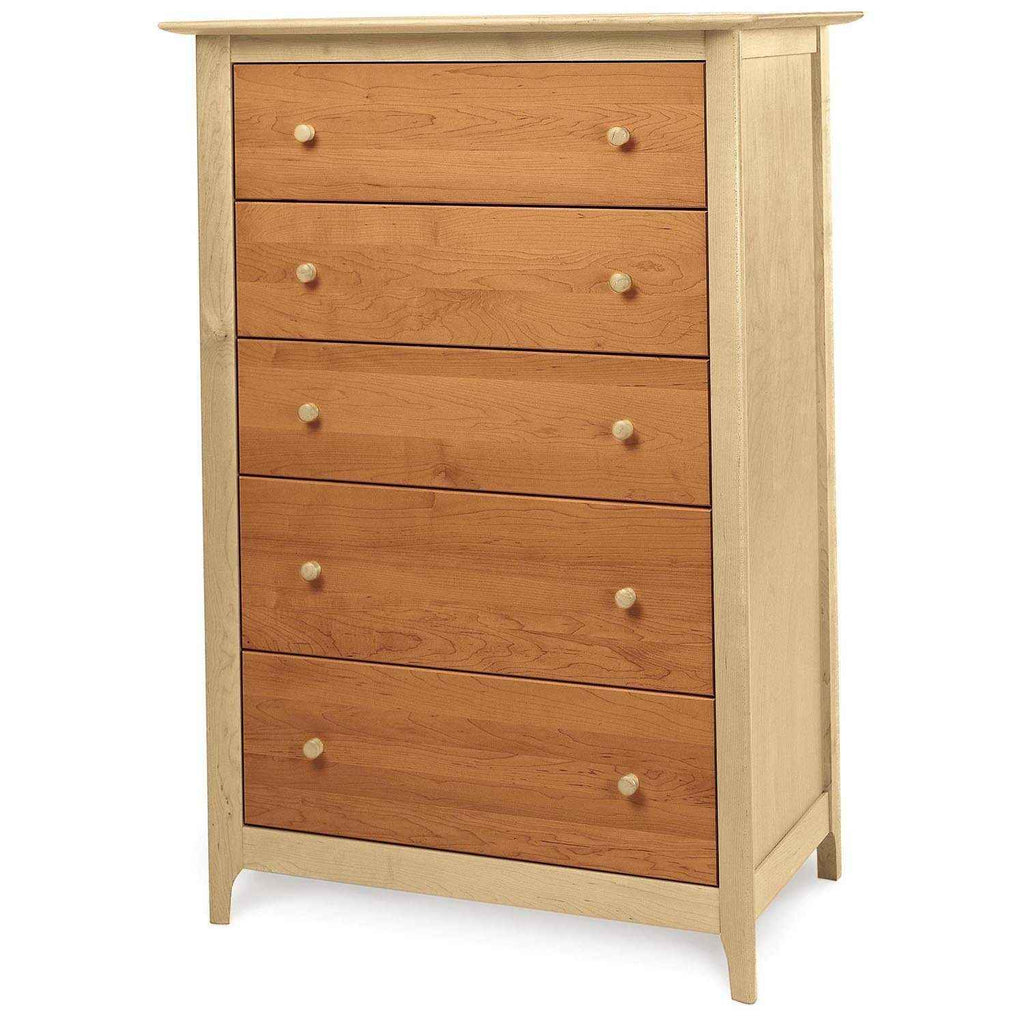 Sarah Five Drawer Dresser in Maple/Cherry - Urban Natural Home Furnishings.  Dressers & Armoires, Copeland