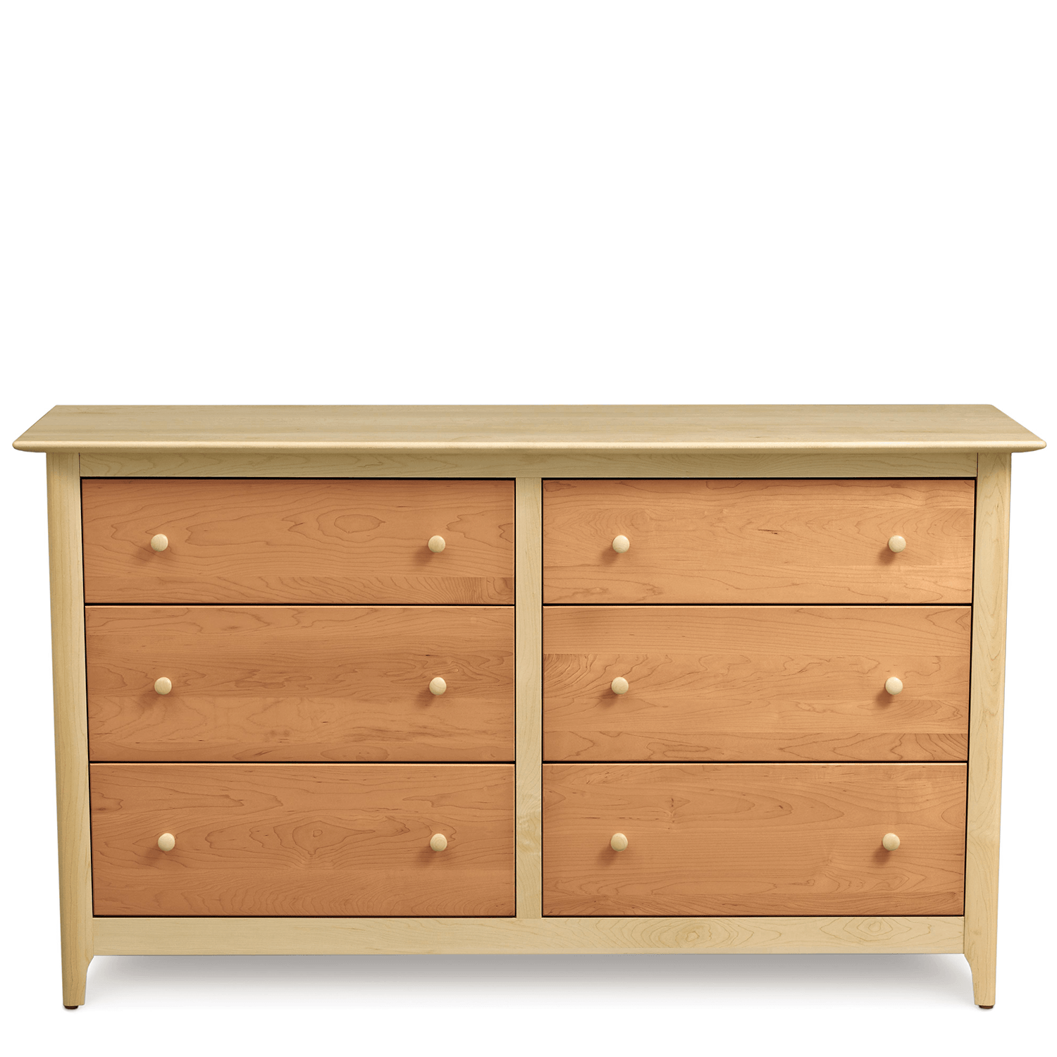 Sarah Six Drawer Dresser in Maple/Cherry - Urban Natural Home Furnishings