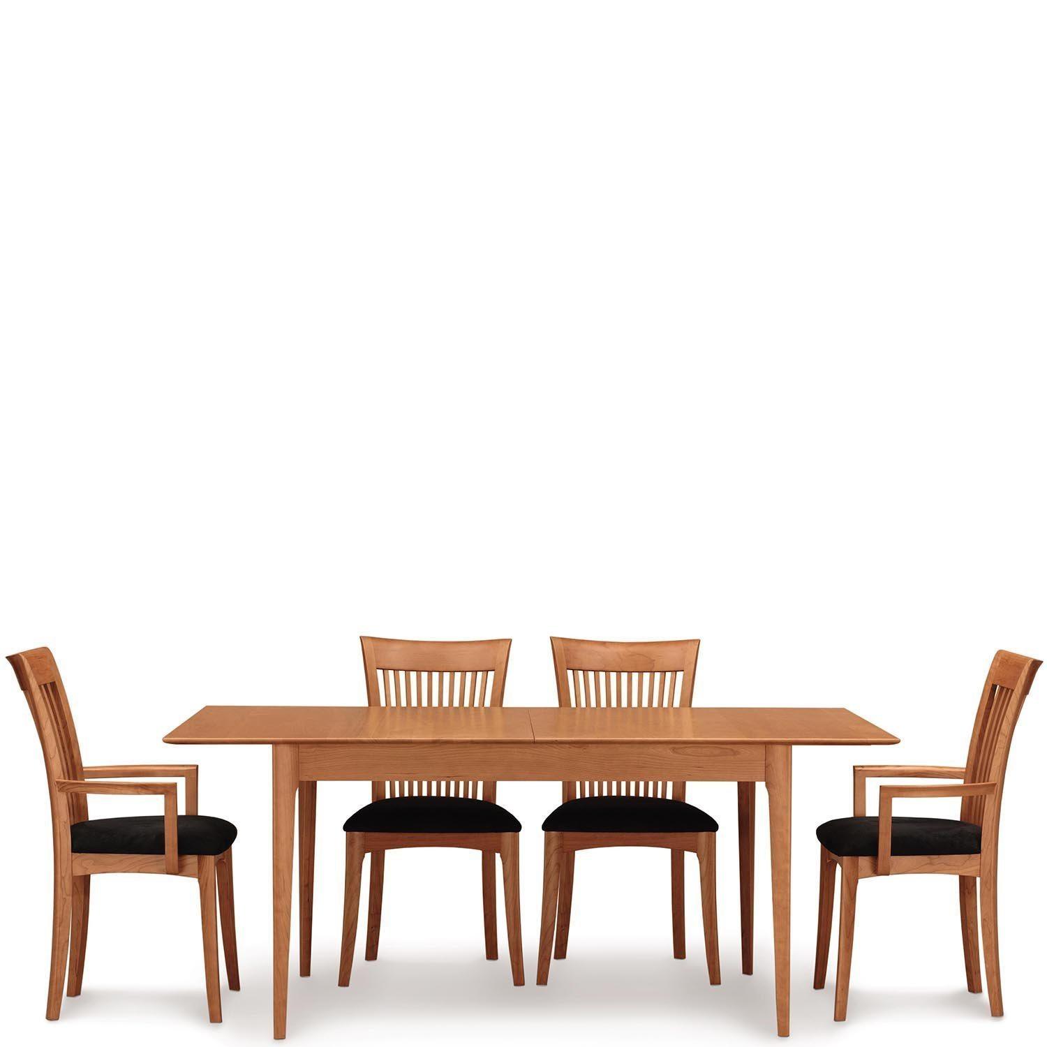 Sarah Trestle Four Leg Extension Tables with Easystow Extension and Leaf Storage - Urban Natural Home Furnishings. Dining Table, Copeland