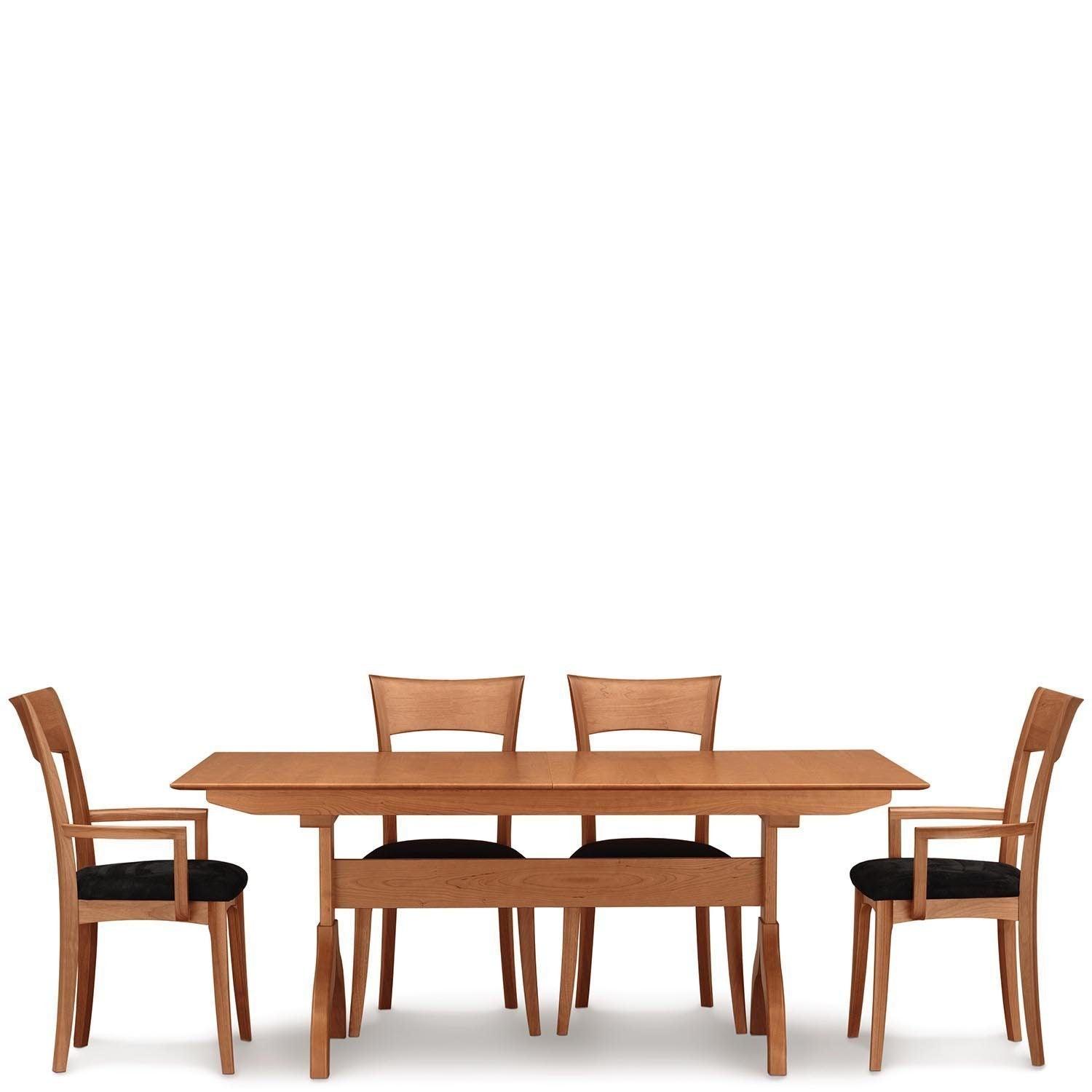 Sarah Trestle Extension Tables with Easystow Extension and Leaf Storage - Urban Natural Home Furnishings. , Urban Natural Home Furnishings