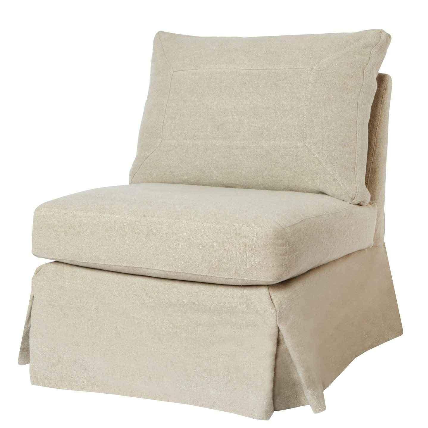 Seda Slipcovered Armless Chair - Urban Natural Home Furnishings. Living Room Chair, Cisco Brothers