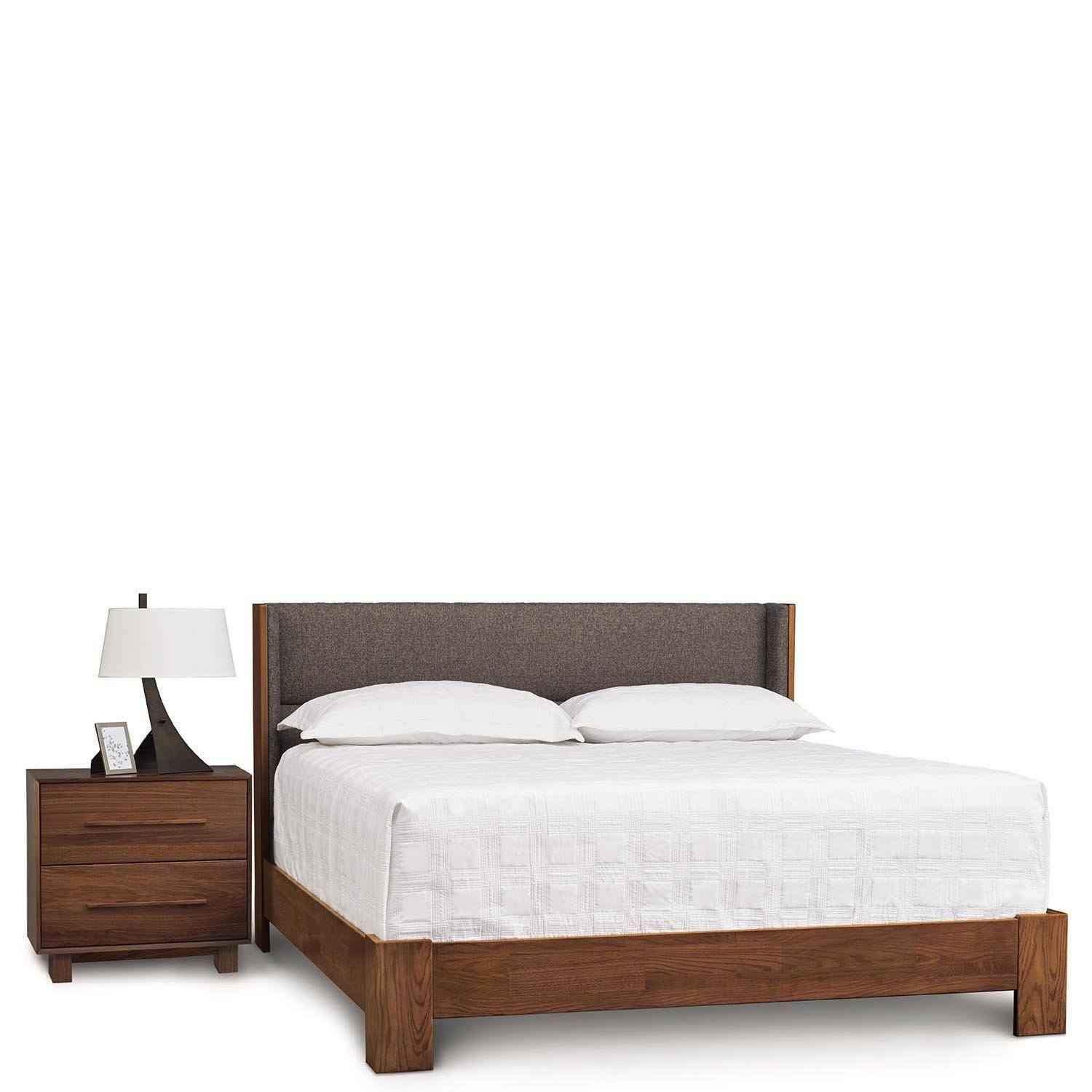 Sloane Bed With Legs For Mattress & Box Spring in Walnut - Urban Natural Home Furnishings. Solid Wood Bed, Copeland
