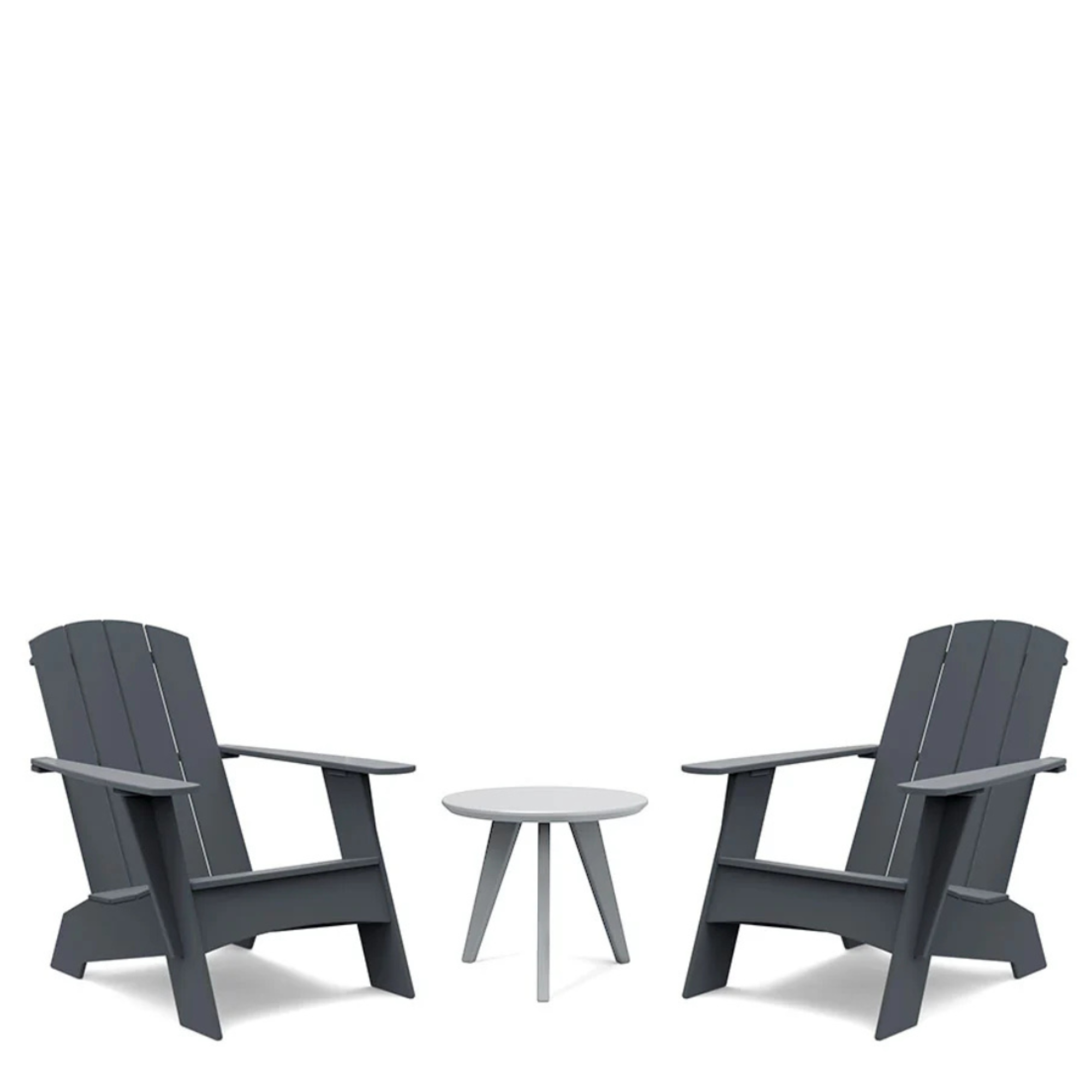 Curved Adirondack Chair and Satellite Table Set