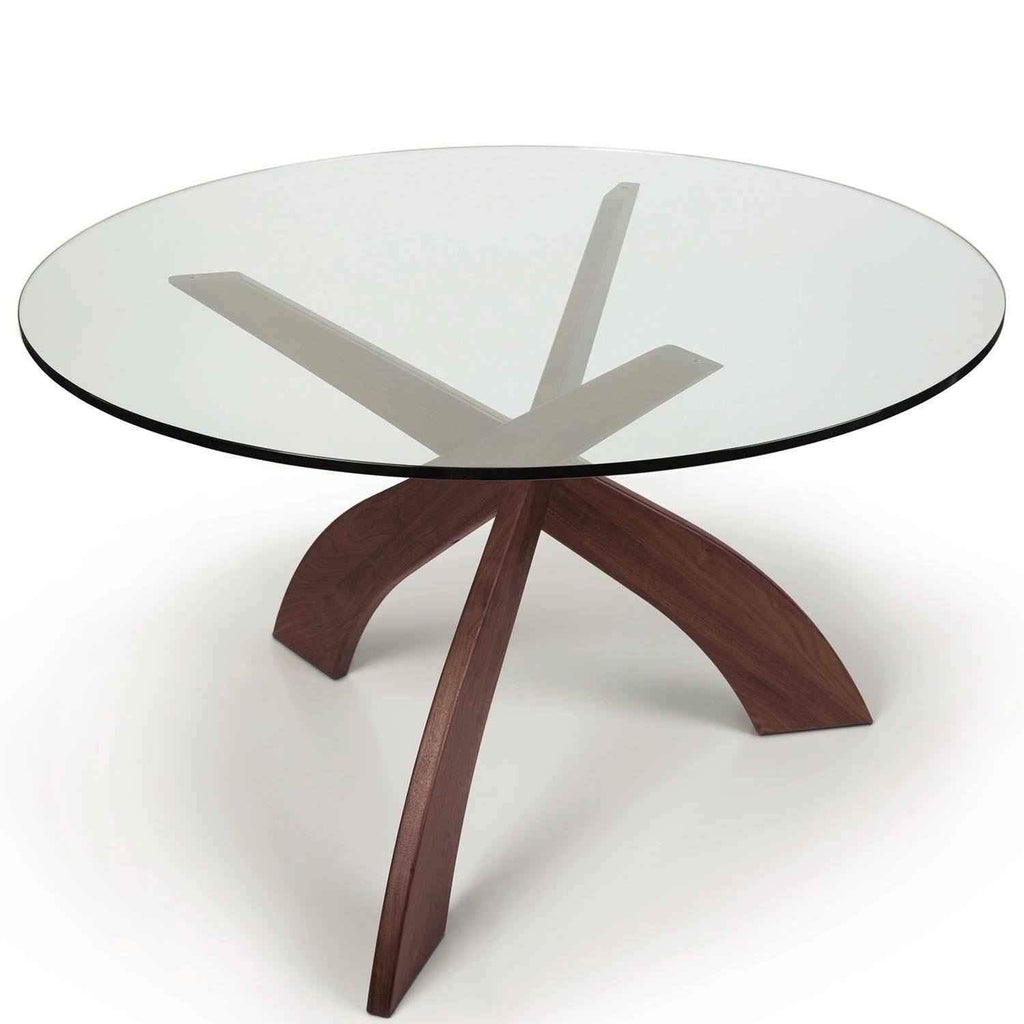 Entwine 48" Round Glass Top Table - Urban Natural Home Furnishings.  Dining Table, Copeland