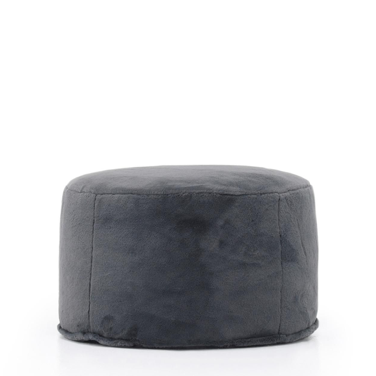 Maxim Slipcovered Round Pouf - Thumbnail 3