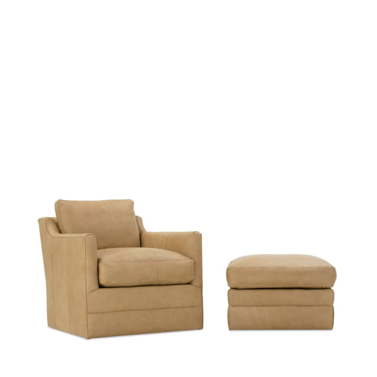 Madeline Leather Swivel Chair - Thumbnail 3