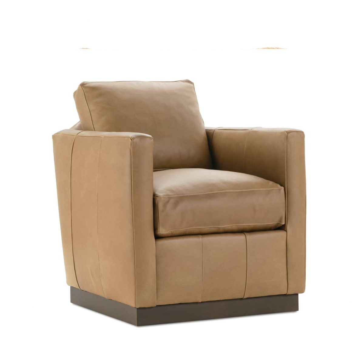 Alba Leather Swivel Chair - Thumbnail 2