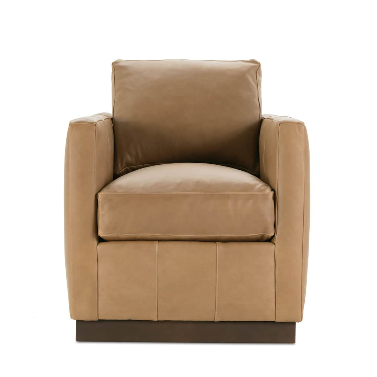 Alba Leather Swivel Chair - Thumbnail 3
