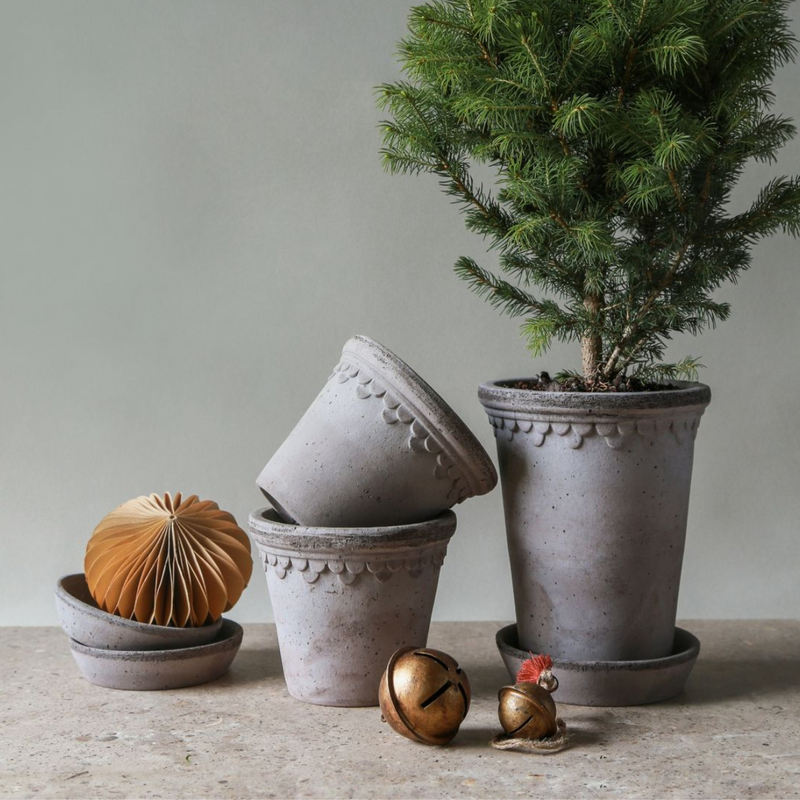 Raw Grey Københavner Planter & Saucer