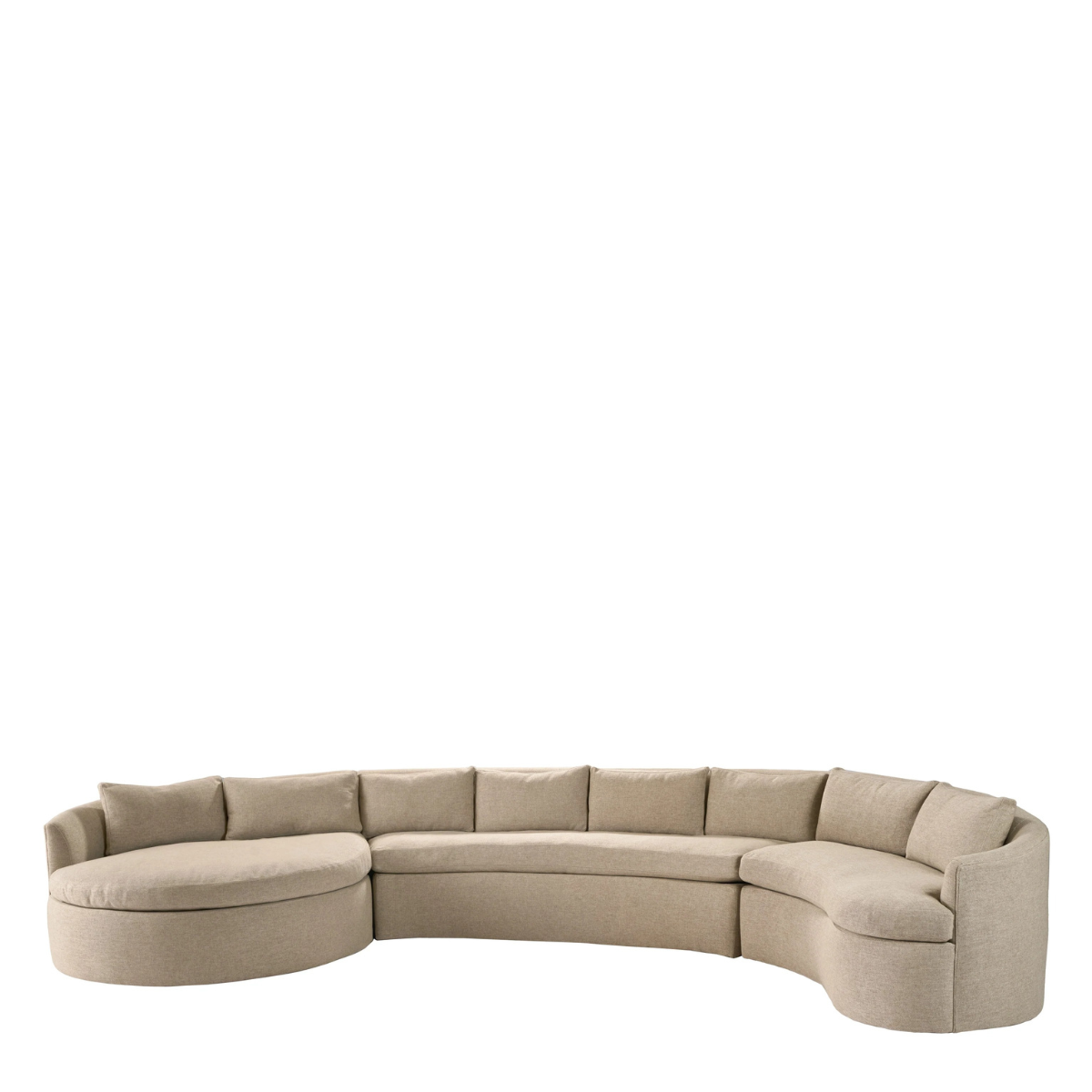 Hughes 3-Piece Curved Sectional (190