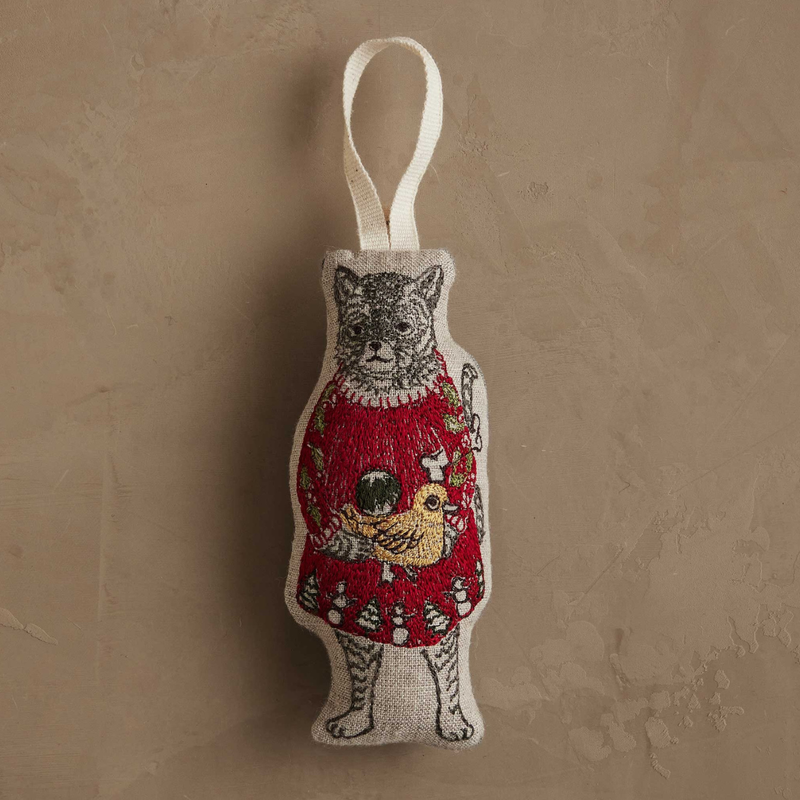 Cat with Gifts Ornament
