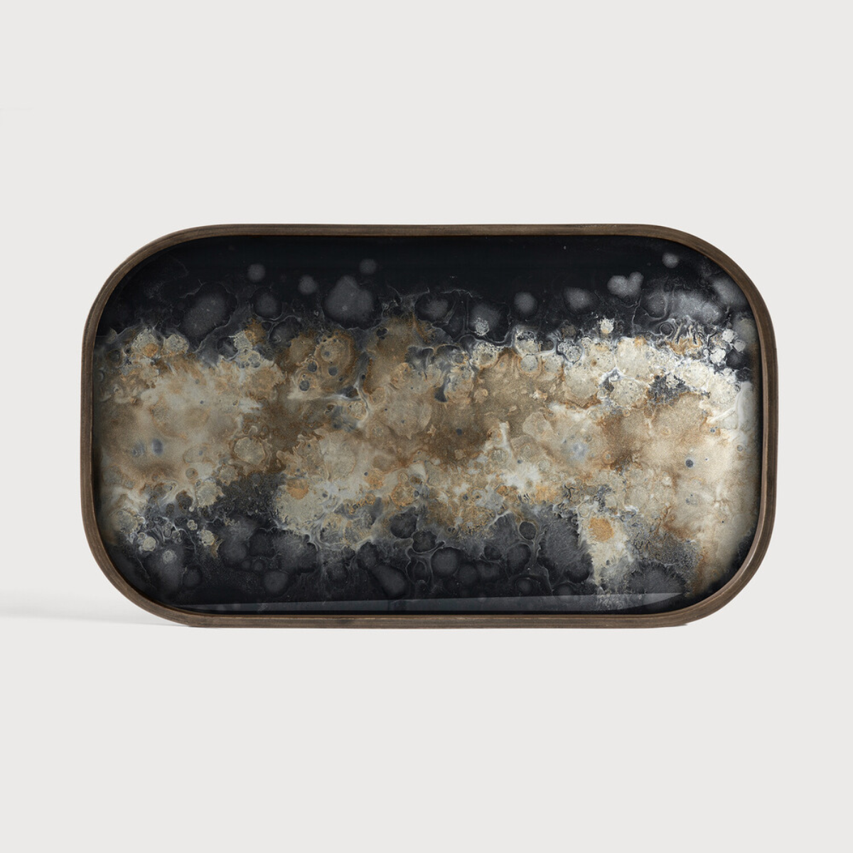 Black Organic Glass Valet Tray - Thumbnail 2