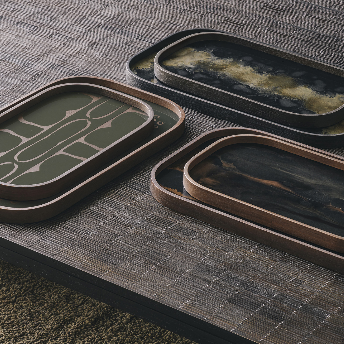 Black Organic Glass Valet Tray - Thumbnail 4