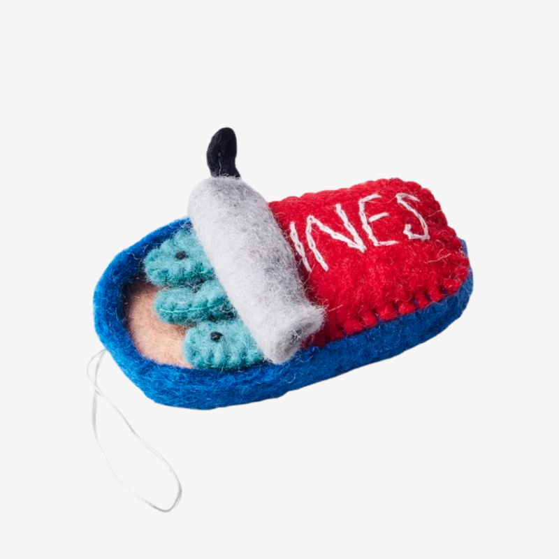 Felt Can of Sardines Ornament