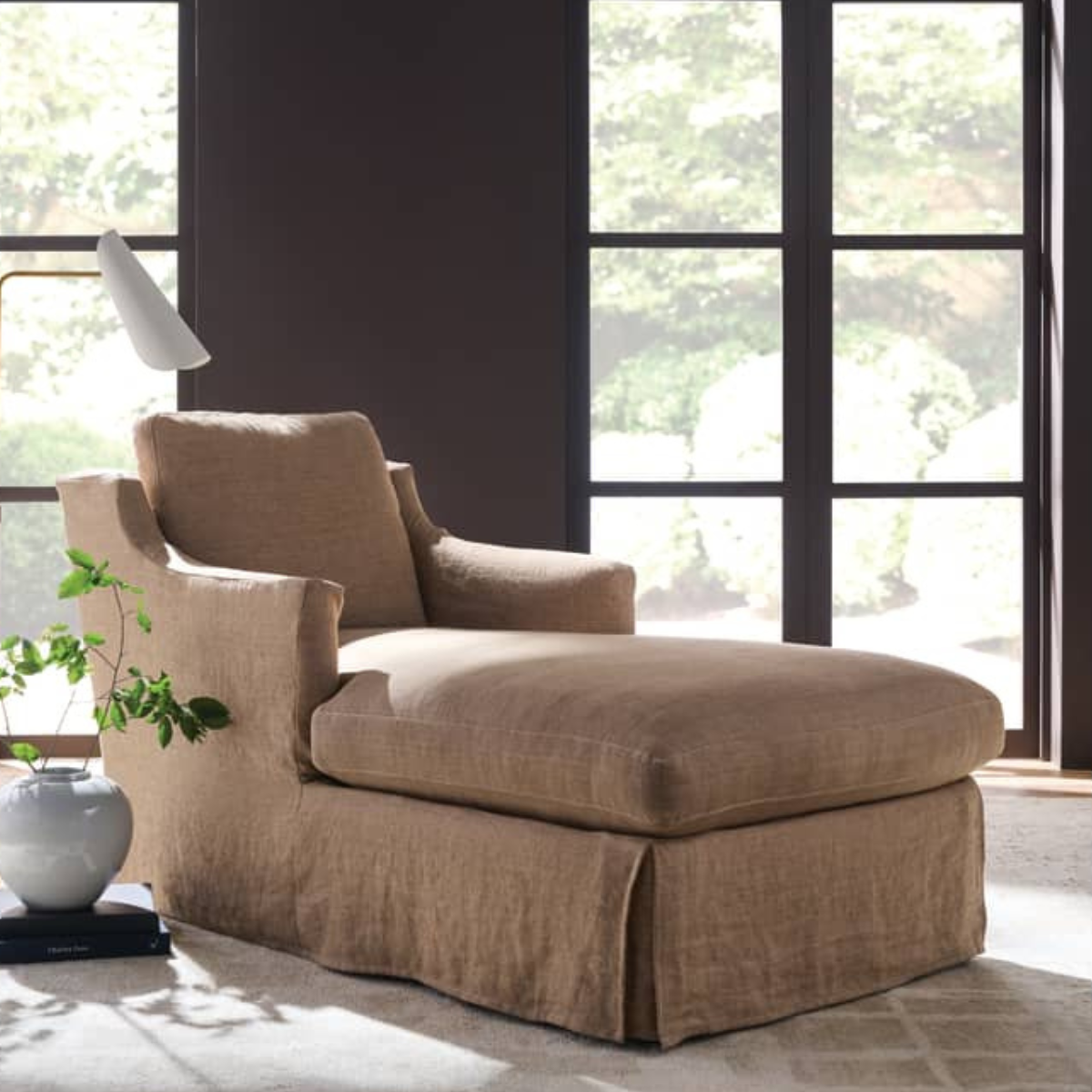 Madeline Slipcovered Chaise Chair - Thumbnail 2