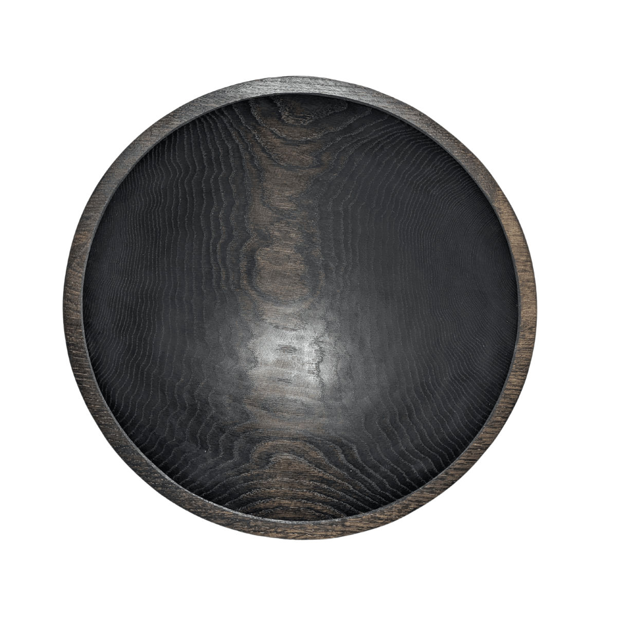 15" Black Ebonized Round Bowl - Thumbnail 2