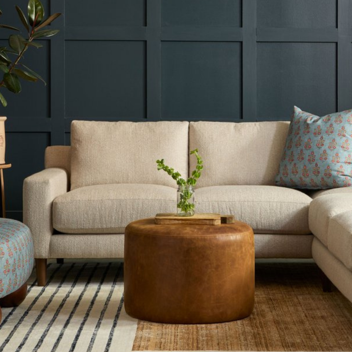 Tad Swivel Ottoman - Thumbnail 2